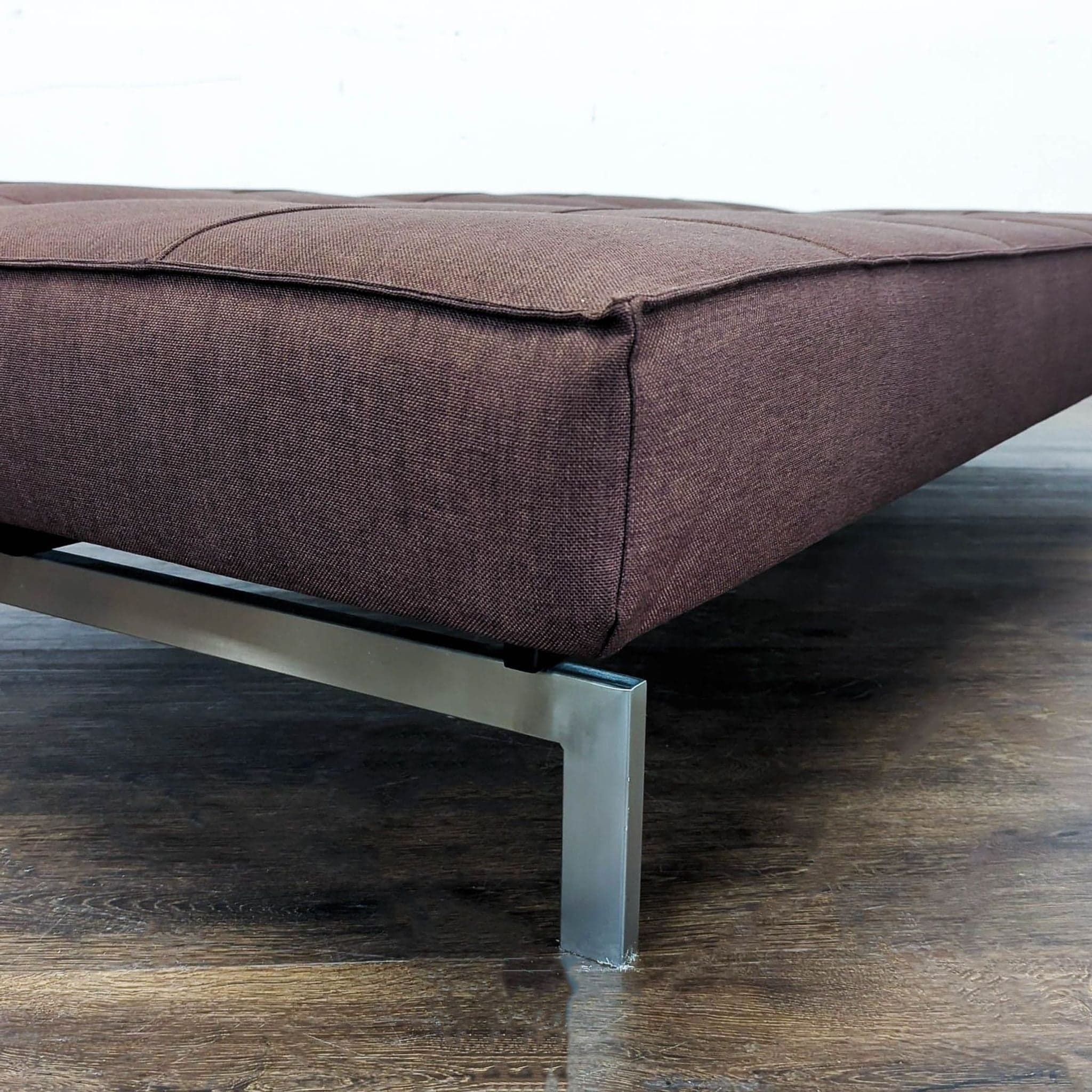 Innovation Splitback Modern Brown Sofa Bed with Metal Legs - Thumbnail 4