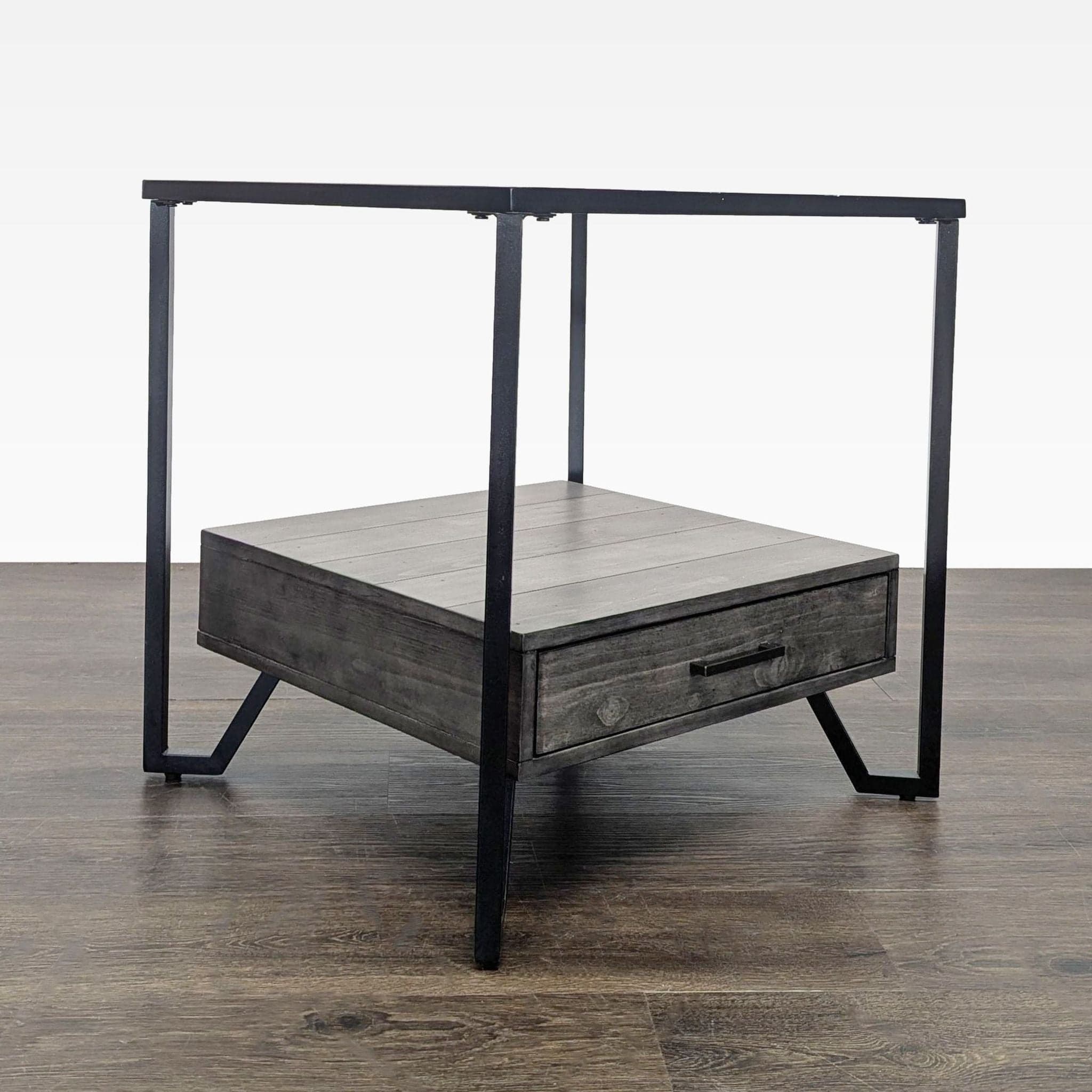 Pair of Glass Top End Tables Each with a Drawer - Thumbnail 6