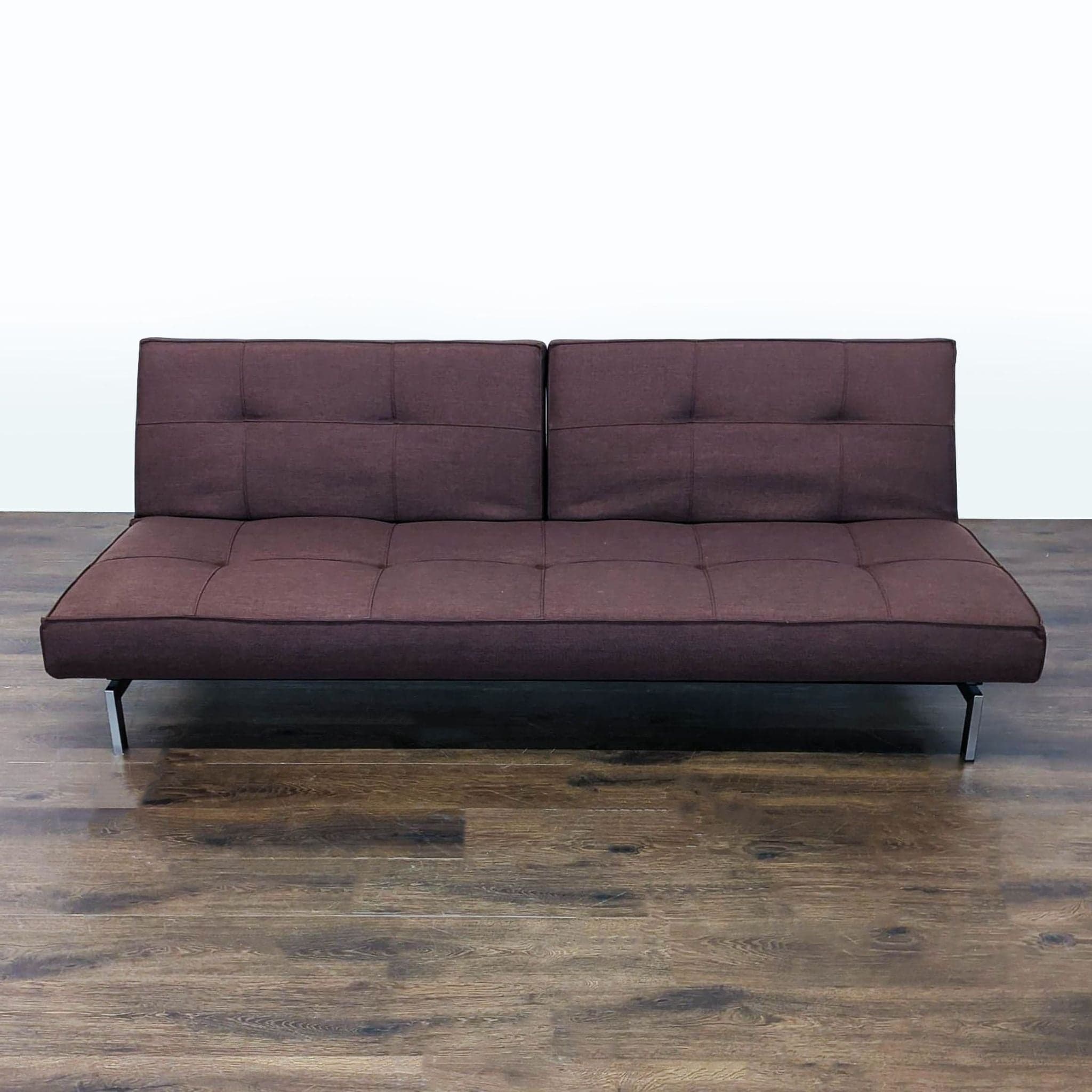 Innovation Splitback Modern Brown Sofa Bed with Metal Legs - Image 1