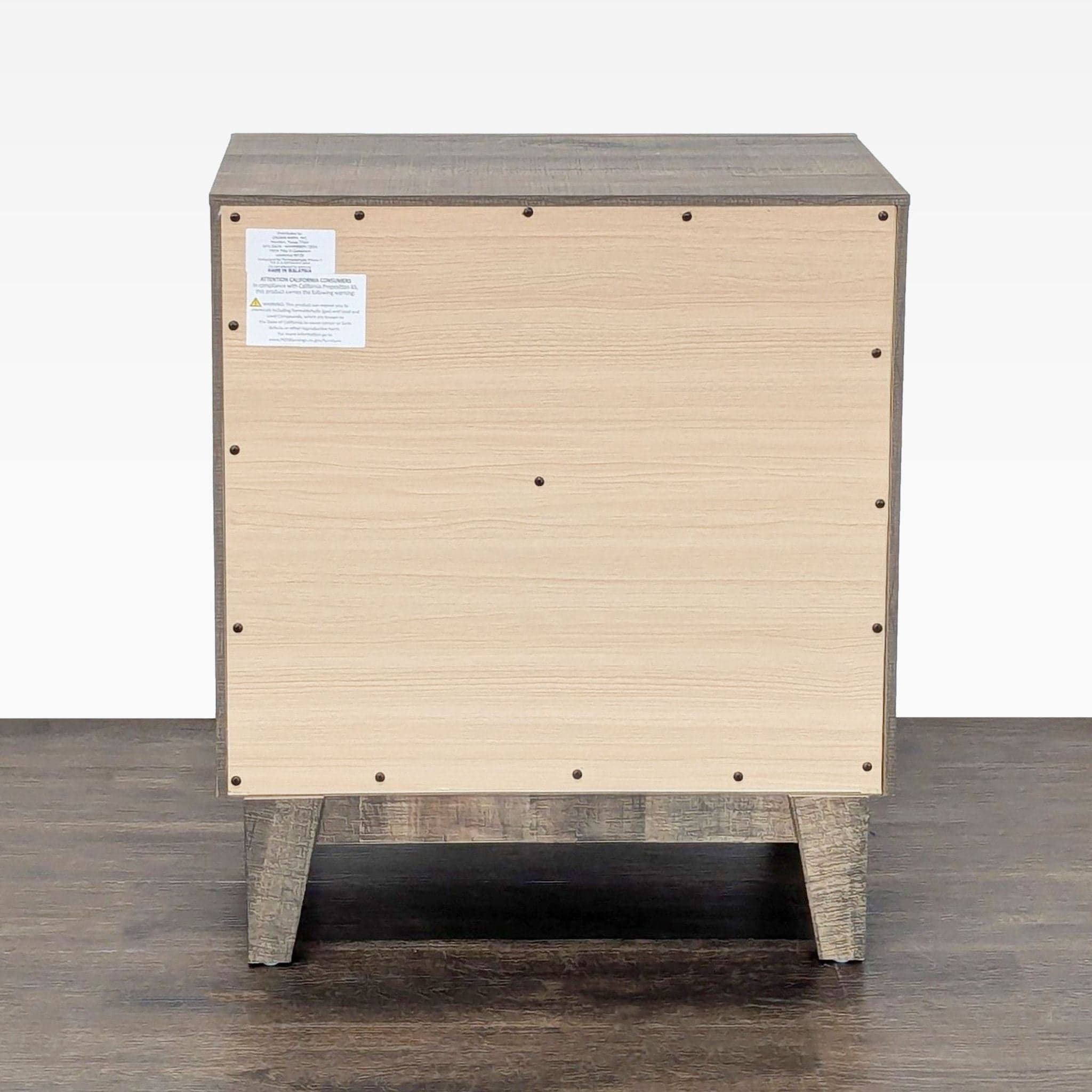 Crown Mark Rustic Two Drawer Nightstand - Thumbnail 3