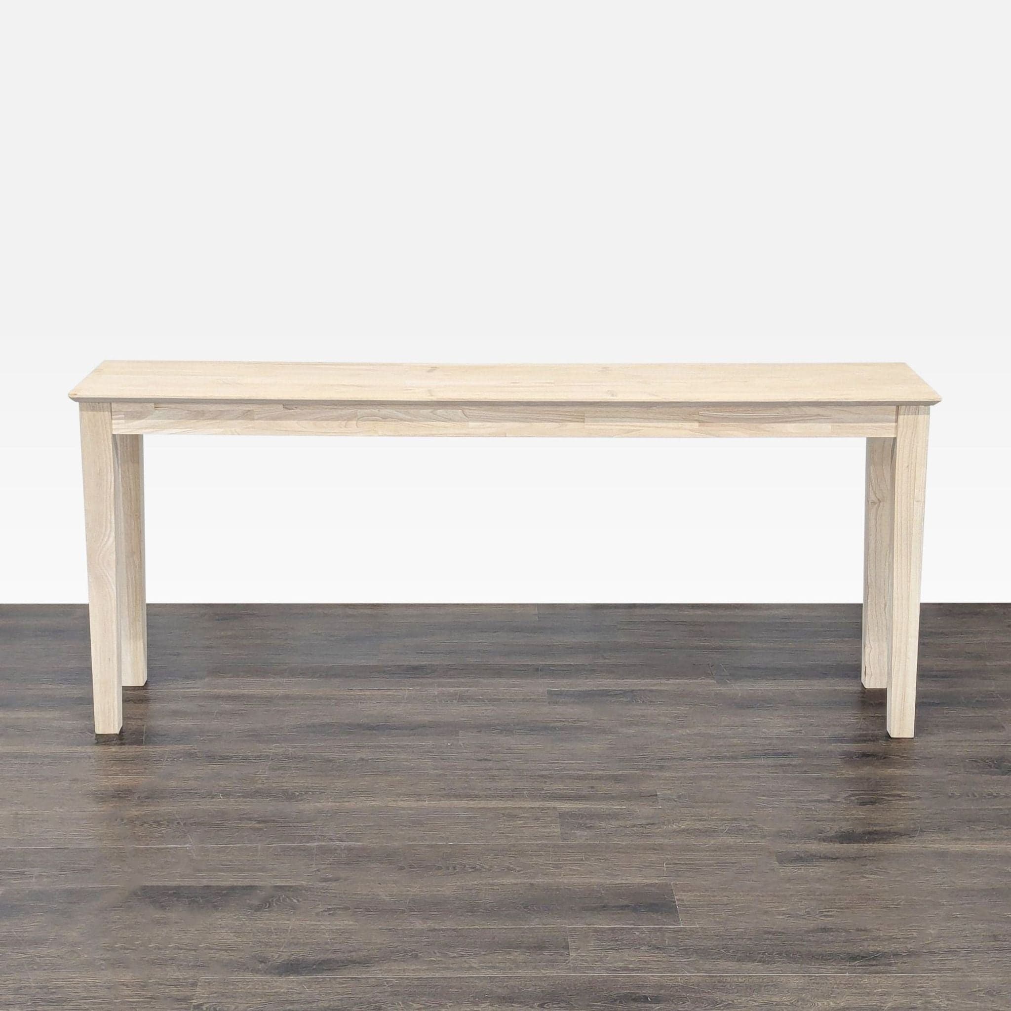 Gracie Oaks Jaier Unfinished Solid Wood Console Table - Image 1