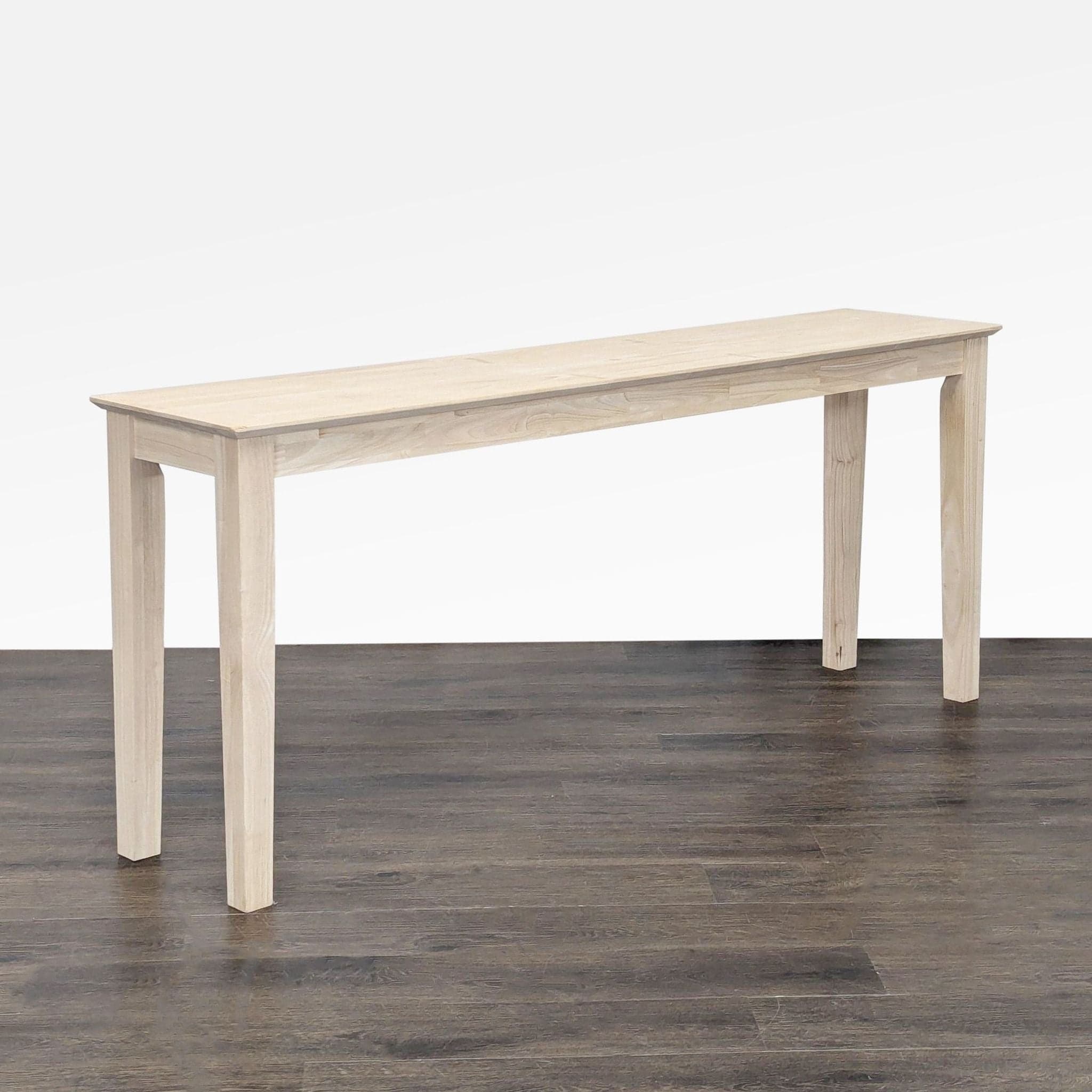 Gracie Oaks Jaier Unfinished Solid Wood Console Table - Thumbnail 2