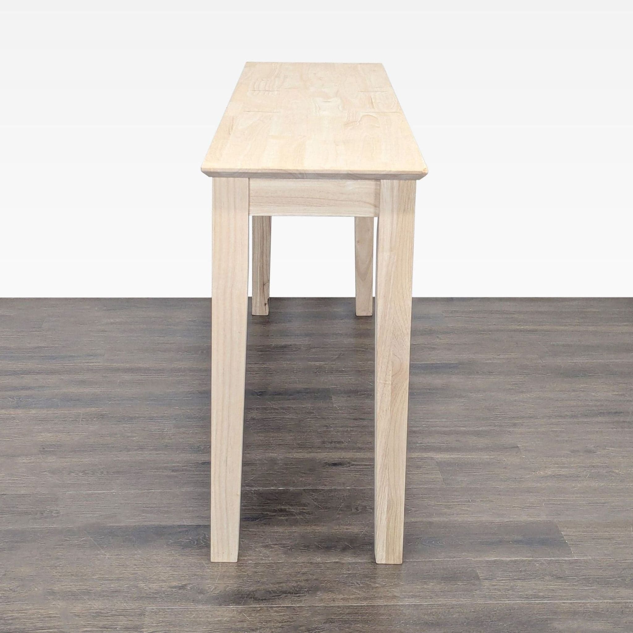 Gracie Oaks Jaier Unfinished Solid Wood Console Table - Thumbnail 3