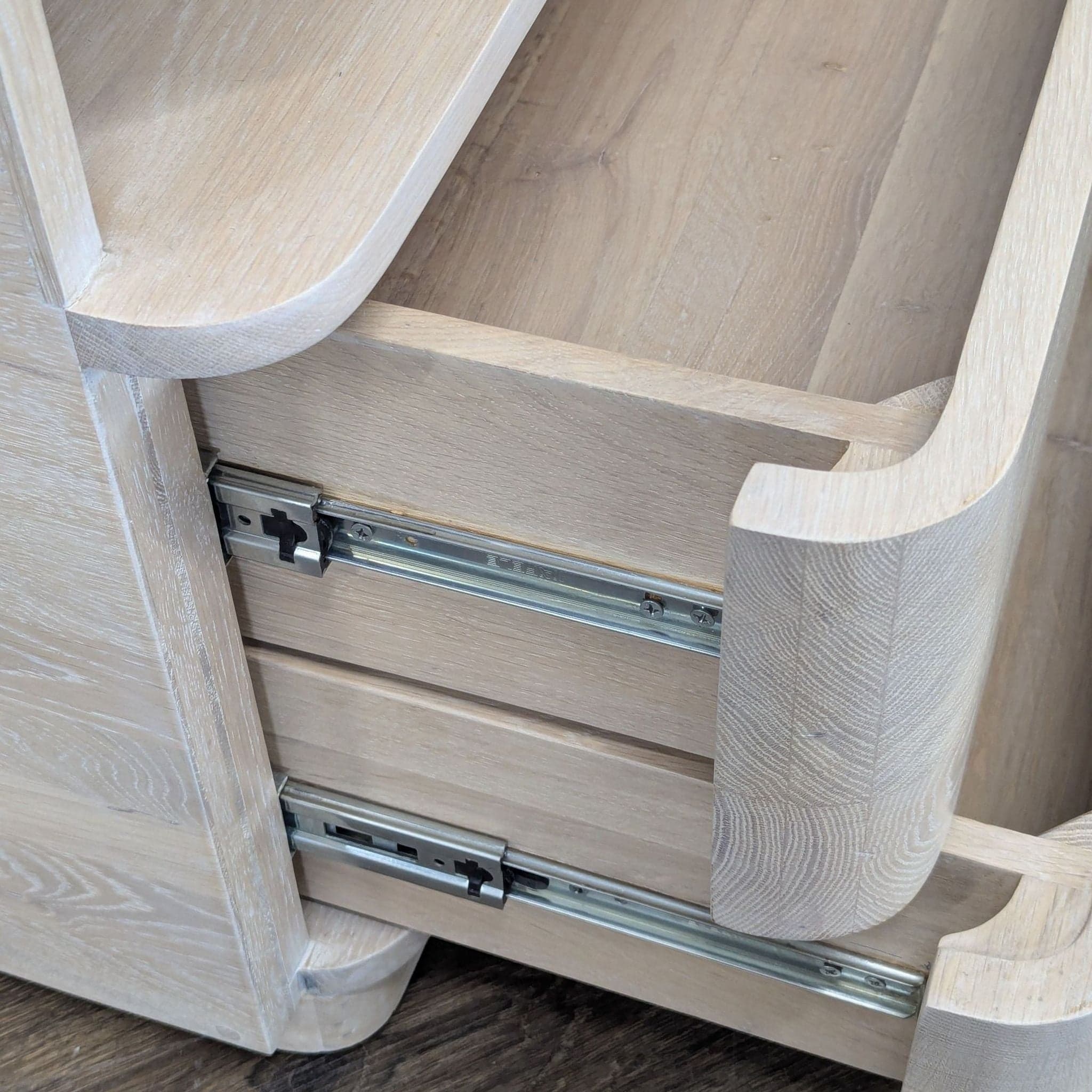Two Drawer Nightstand with Open Shelf - Thumbnail 7