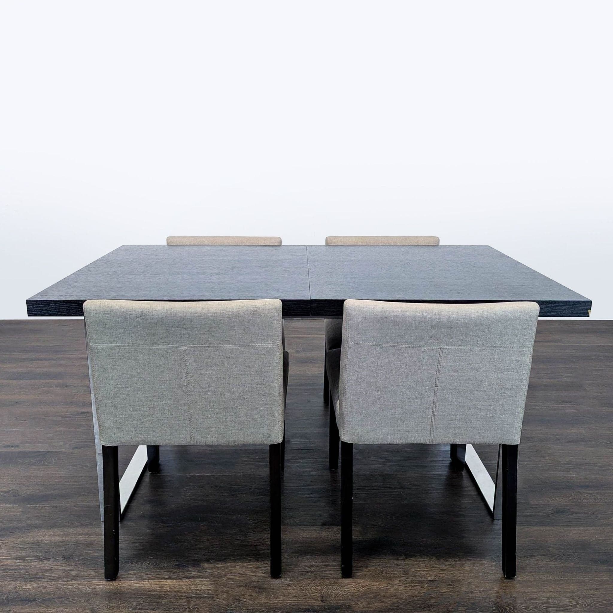 EQ3 Modern 5-Piece Dining Set with Rectangular Table and Upholstered Chairs - Image 1
