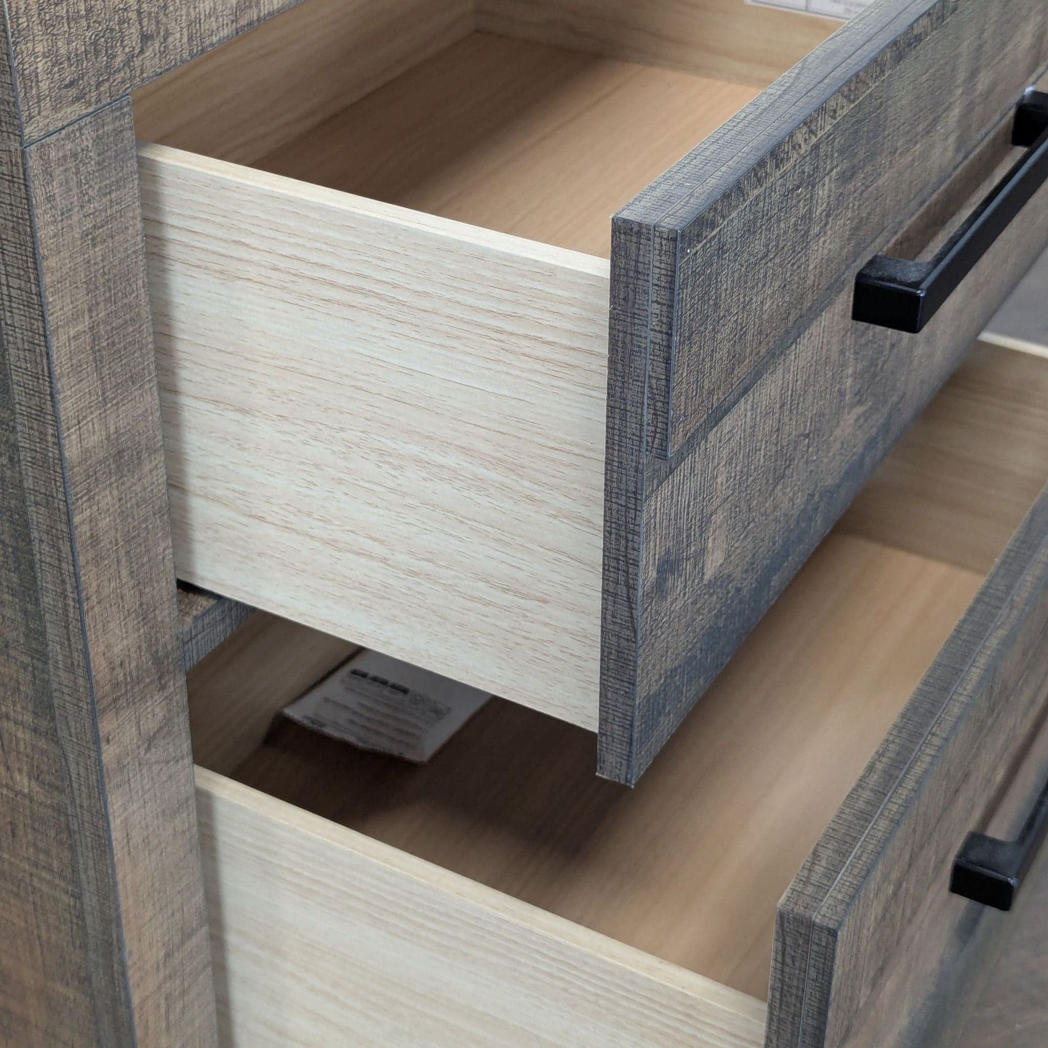 Crown Mark Rustic Two Drawer Nightstand - Thumbnail 5