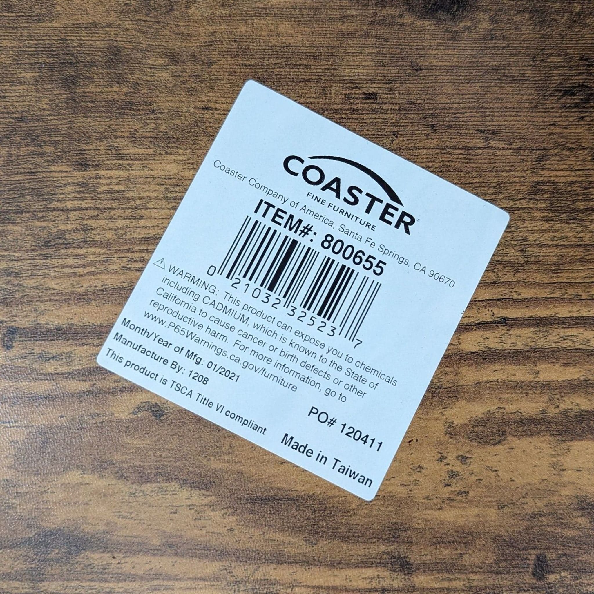 Coaster Estrella Modern Industrial Writing Desk with Rustic Wood Top and Metal Frame - Thumbnail 7