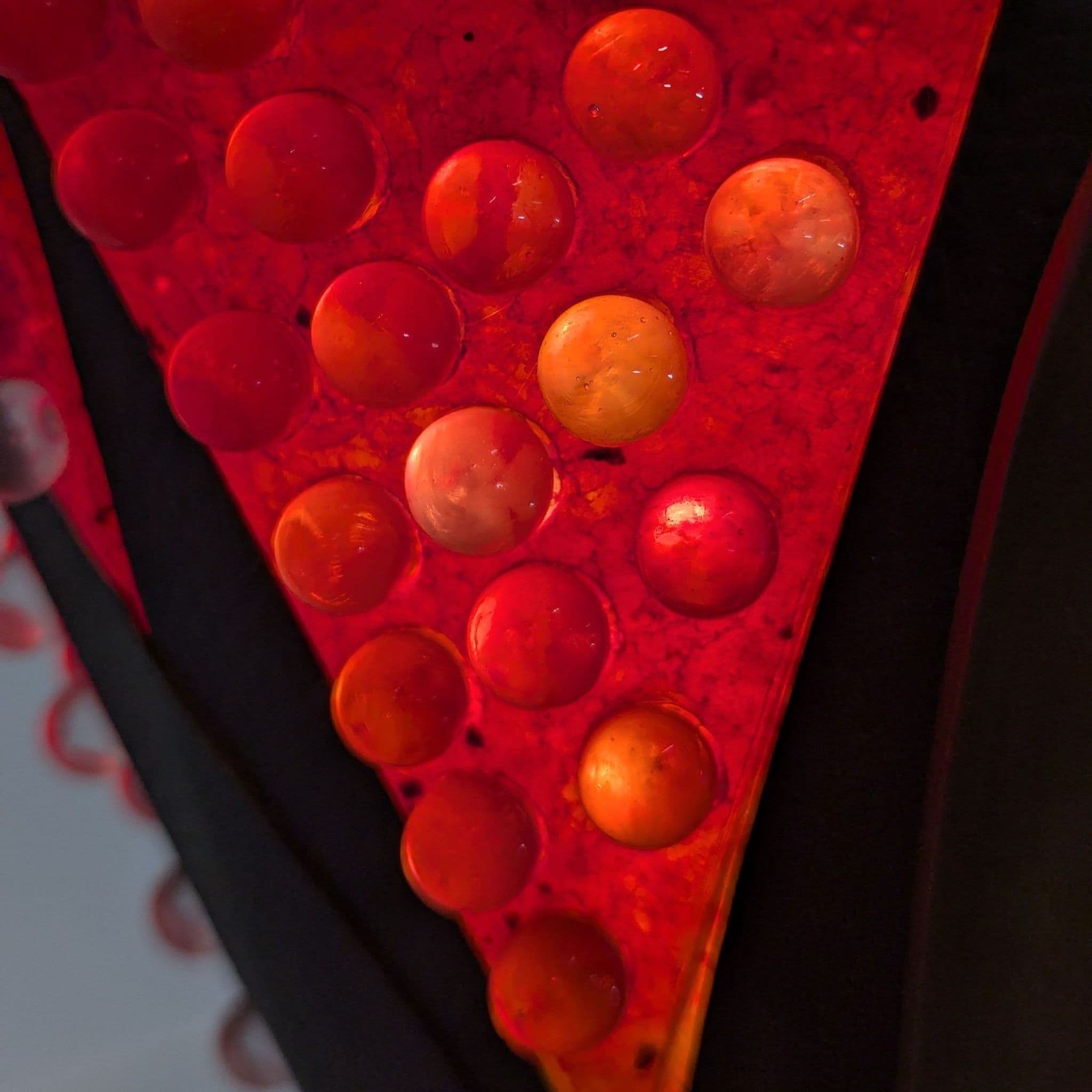 Decorative Red Art Glass Floor Lamp With Metal Stand - Thumbnail 6