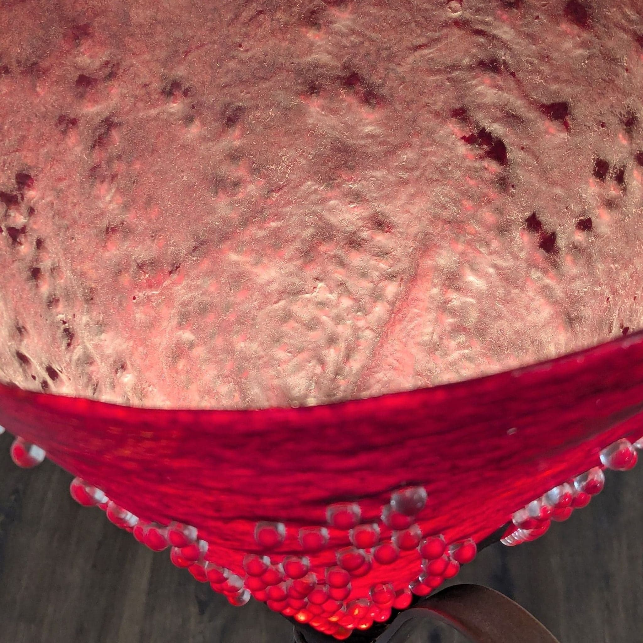 Decorative Red Art Glass Floor Lamp With Metal Stand - Thumbnail 5