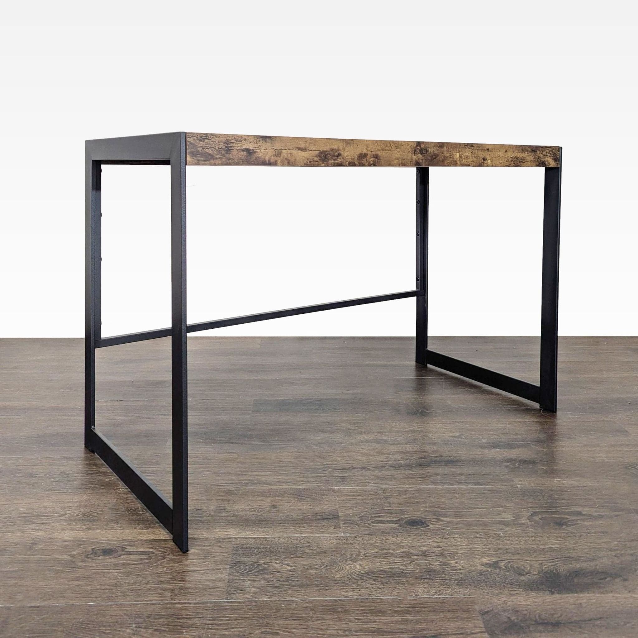 Coaster Estrella Modern Industrial Writing Desk with Rustic Wood Top and Metal Frame - Thumbnail 2