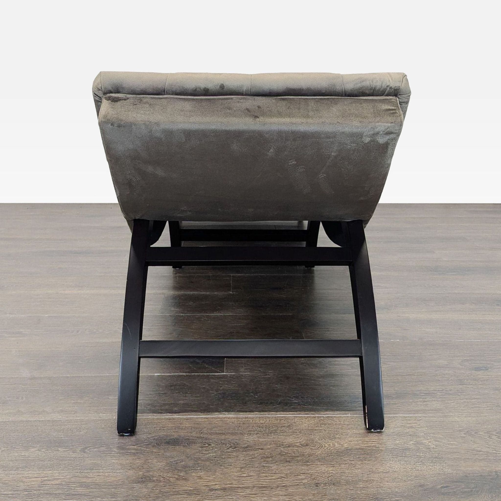 Noble House Home Tufted Gray Velvet Lounge Chaise - Thumbnail 7