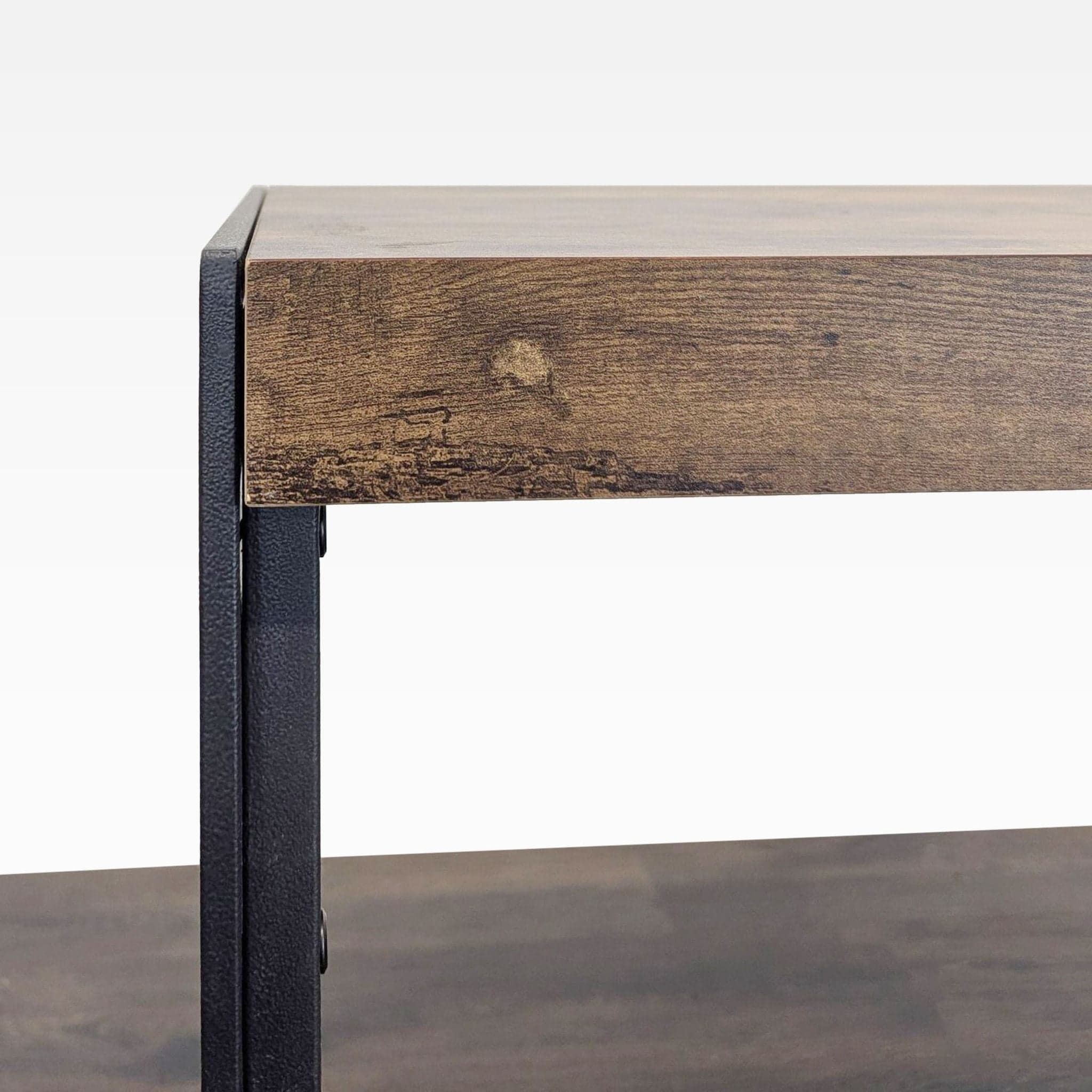 Coaster Estrella Modern Industrial Writing Desk with Rustic Wood Top and Metal Frame - Thumbnail 5