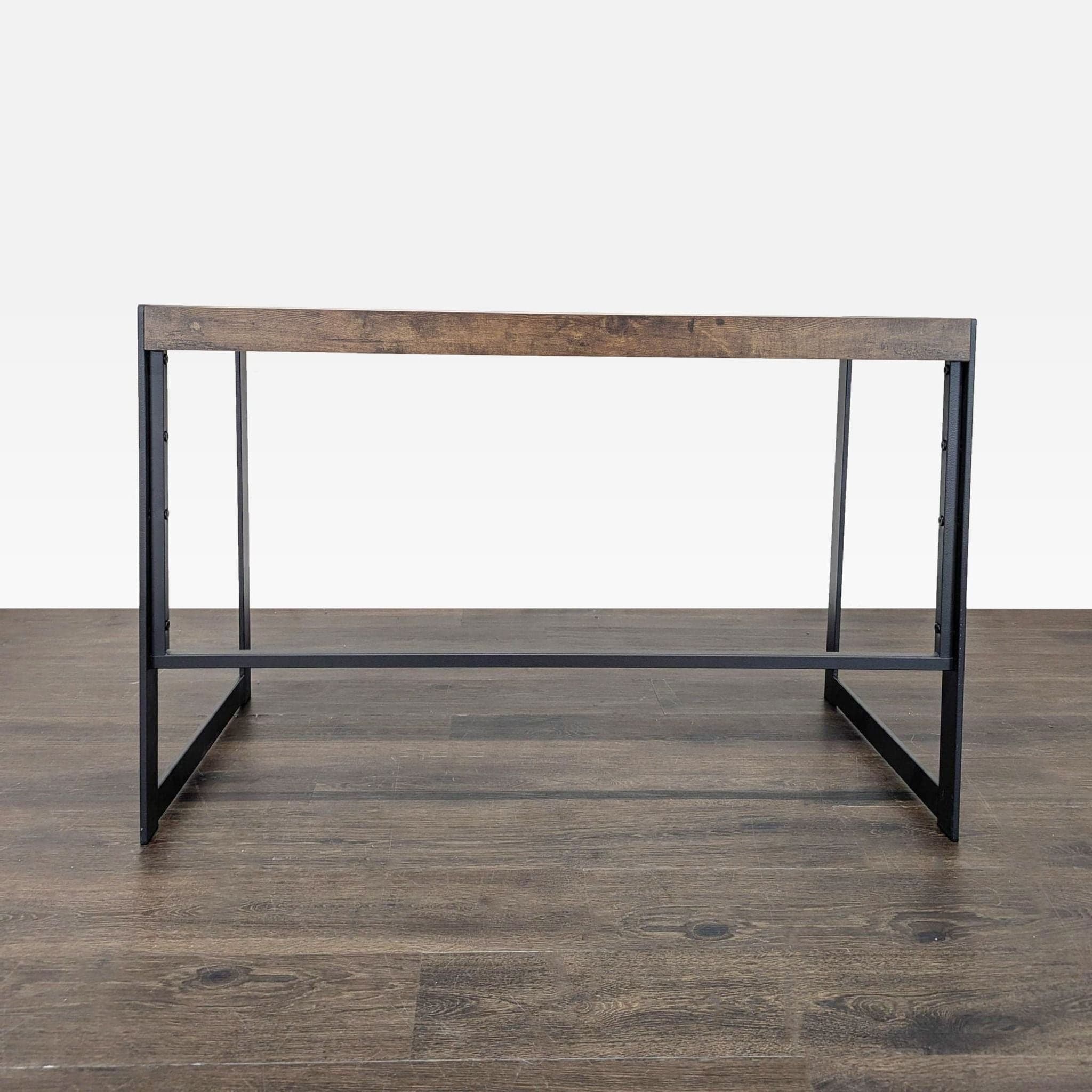 Coaster Estrella Modern Industrial Writing Desk with Rustic Wood Top and Metal Frame - Thumbnail 4