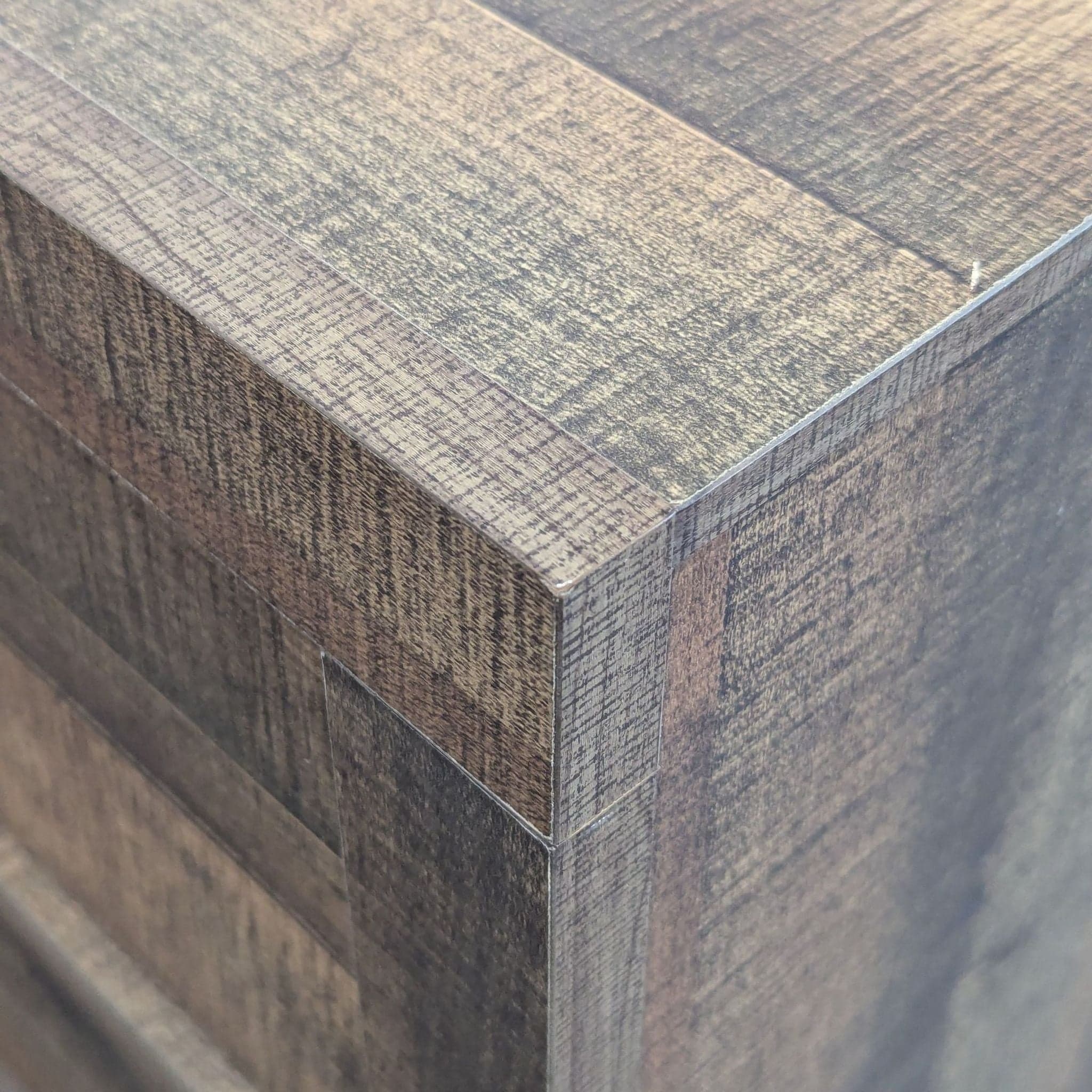 Crown Mark 6-Drawer Rustic Wood Dresser with Modern Black Handles - Thumbnail 6