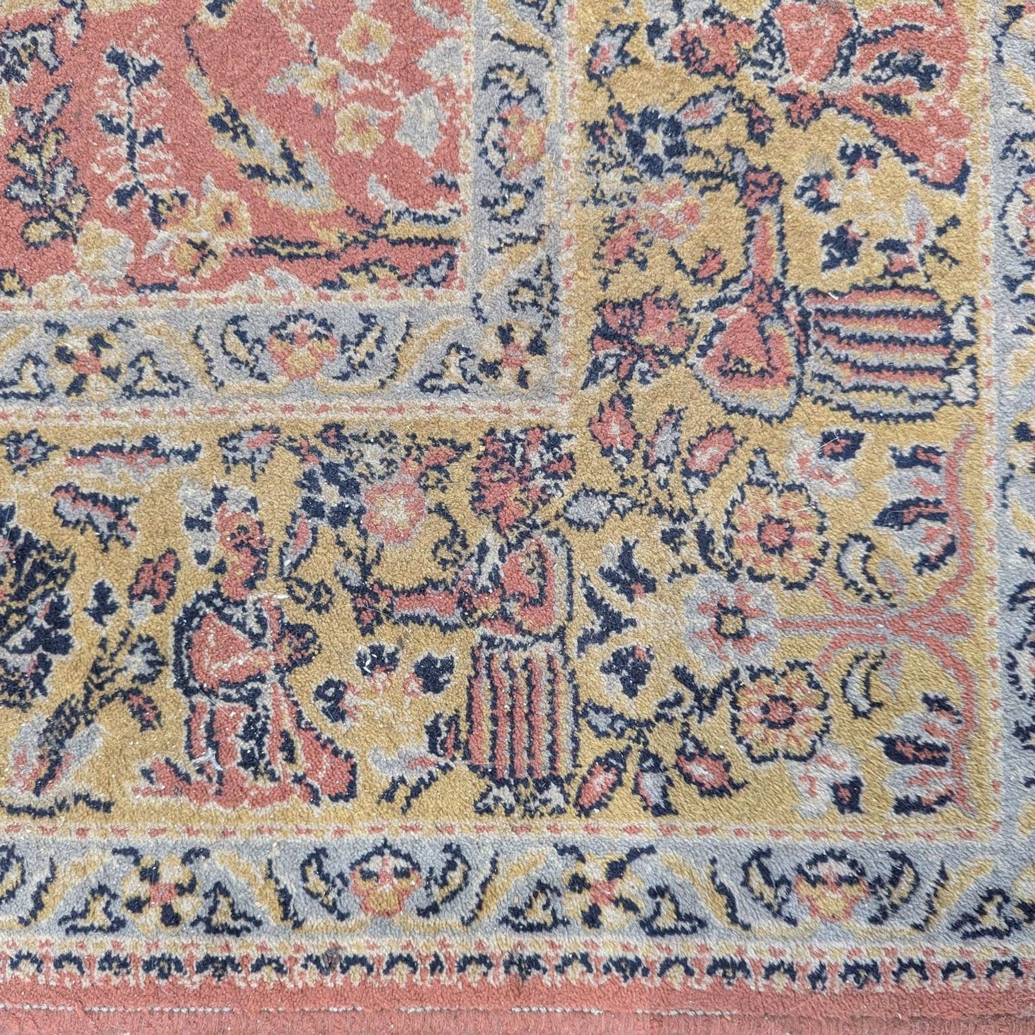 Couristan 10x6.5 Traditional Persian-Style Area Rug with Detailed Border, Red/Gold - Thumbnail 2