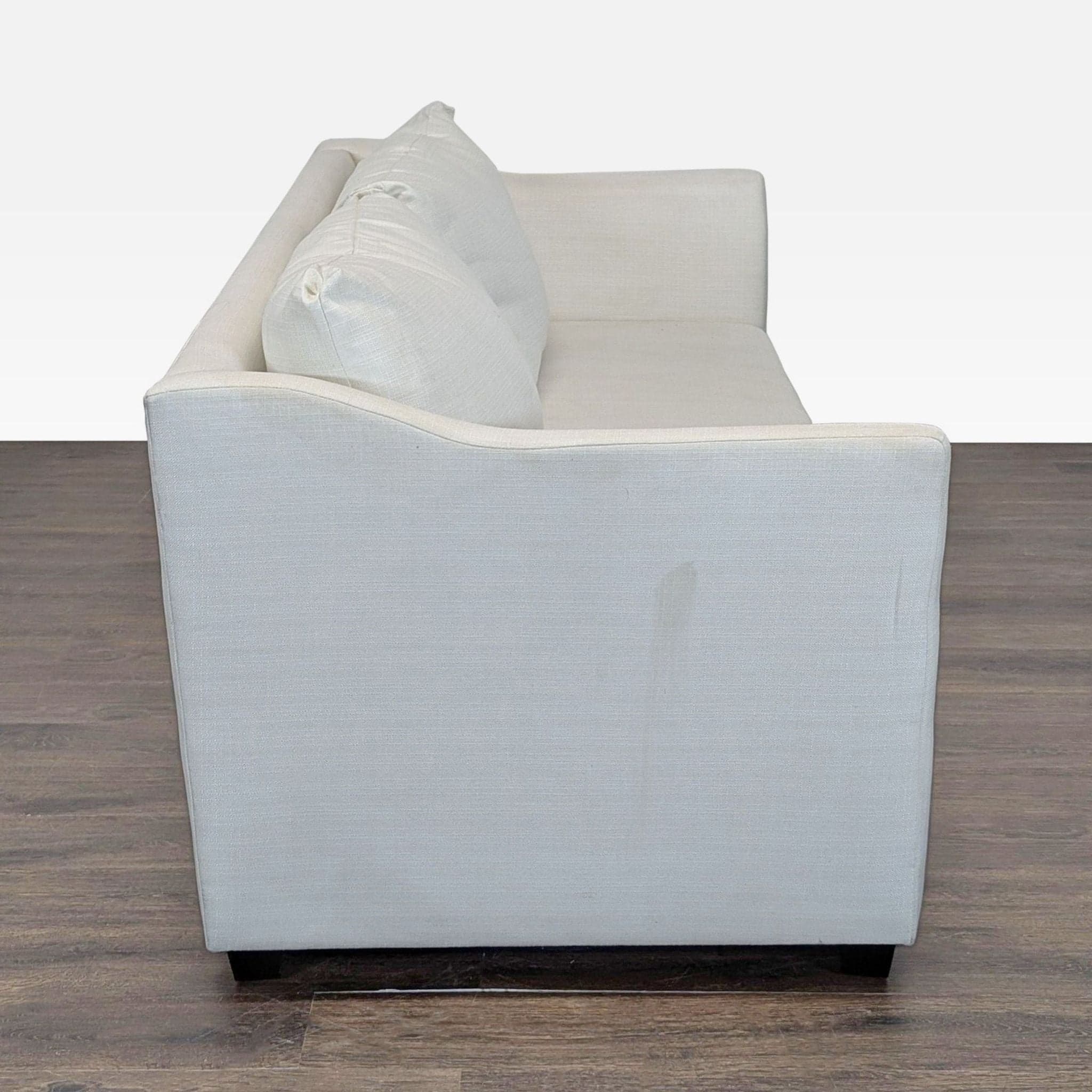 Pottery Barn York Slope Arm Modern Cream Sleeper Sofa with Pull-Out Bed - Thumbnail 7