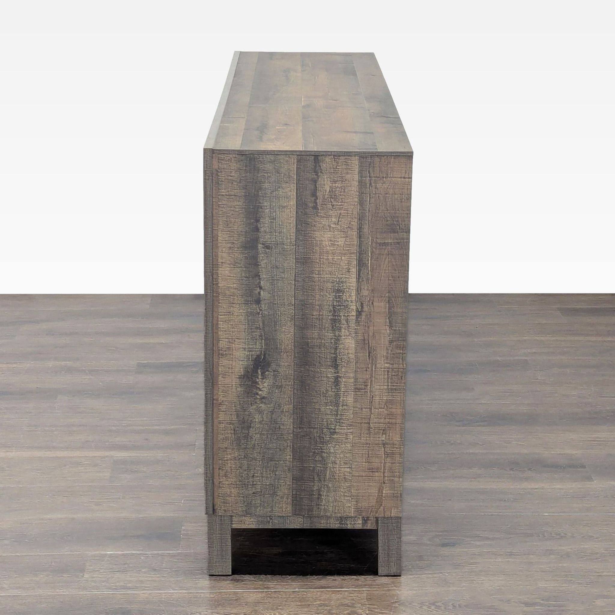 Crown Mark 6-Drawer Rustic Wood Dresser with Modern Black Handles - Thumbnail 5