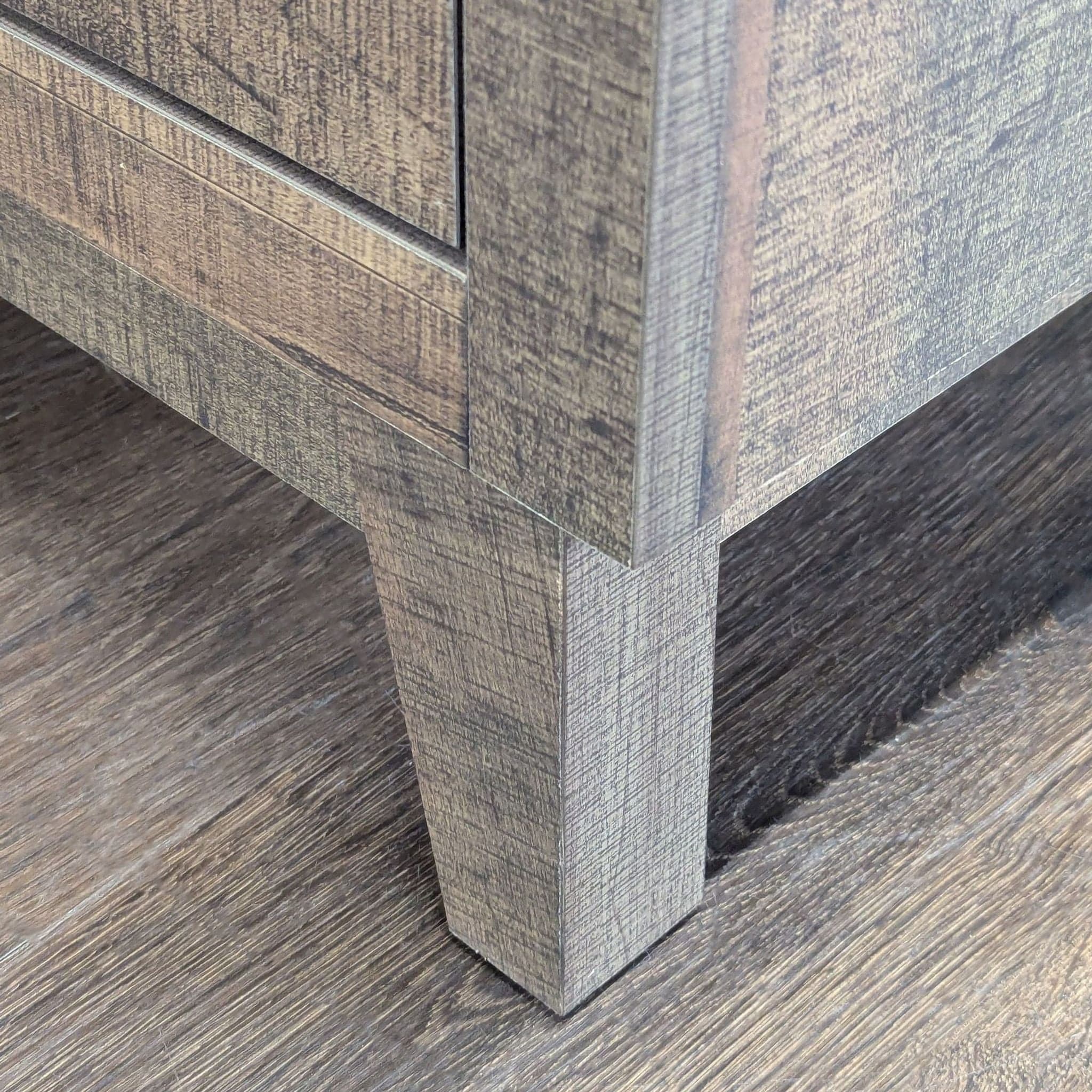 Crown Mark 6-Drawer Rustic Wood Dresser with Modern Black Handles - Thumbnail 8