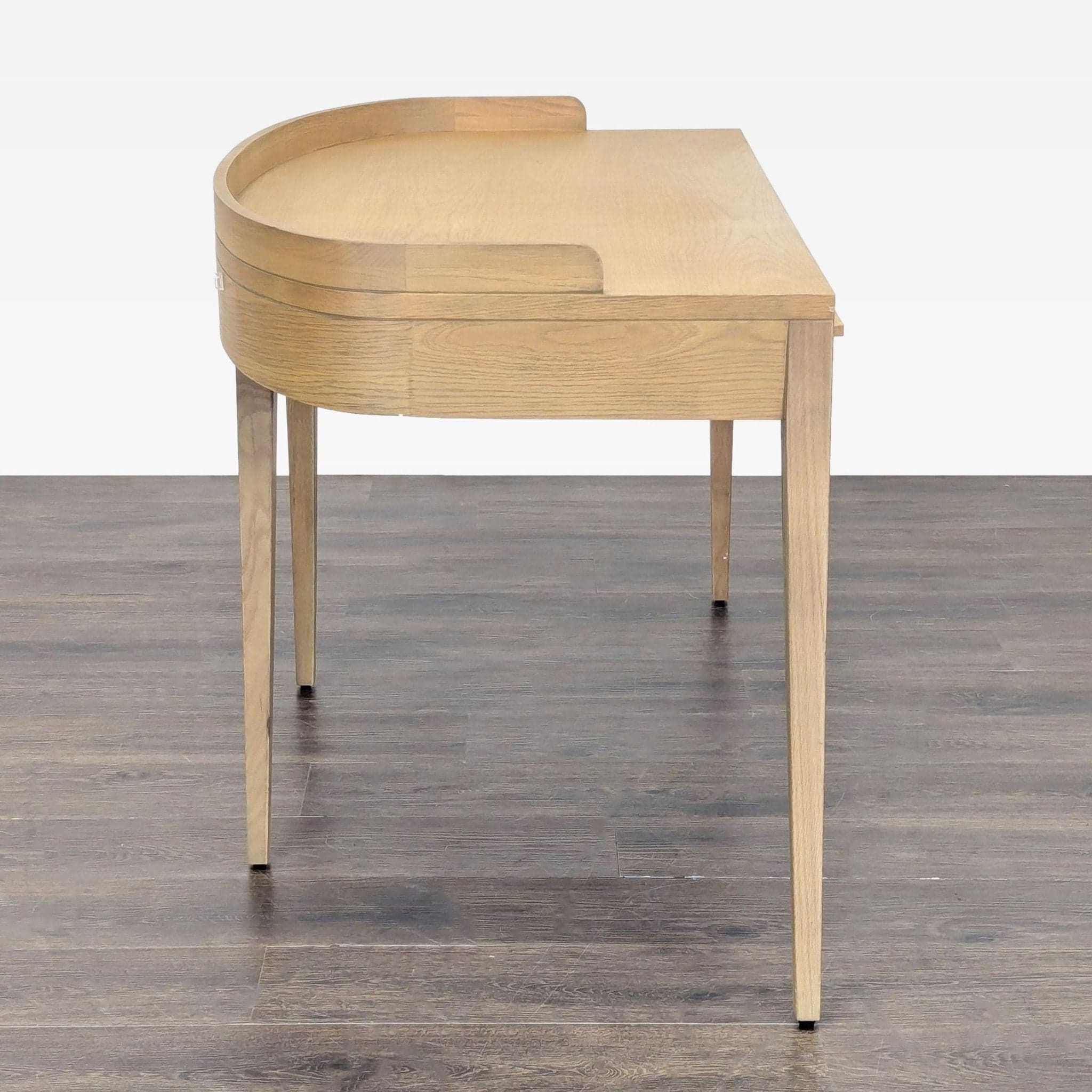 Four Hands Armstrong Modern Light Wood Desk with Two Drawers and Raised Back Edge - Thumbnail 4