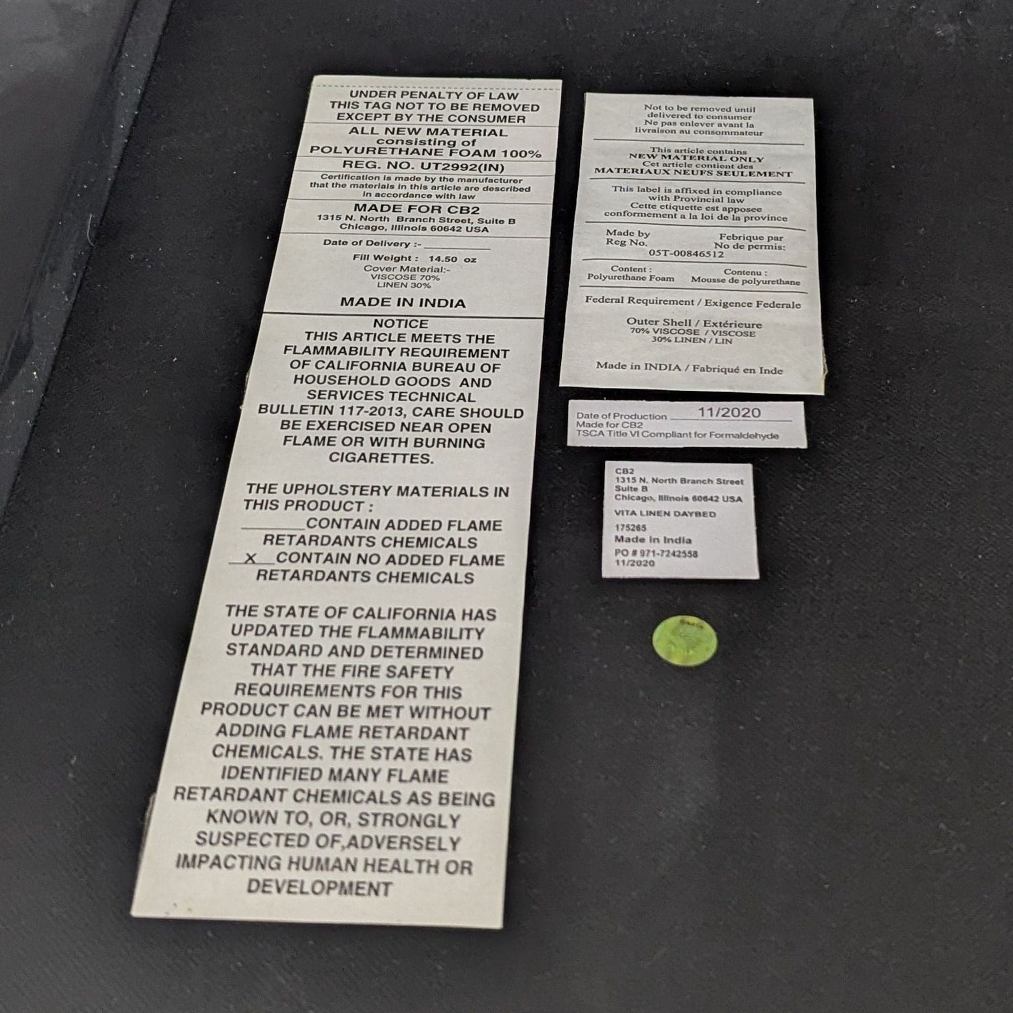 CB2 Vita Modern Cream Upholstered Sofa with Black Metal Legs - Thumbnail 9