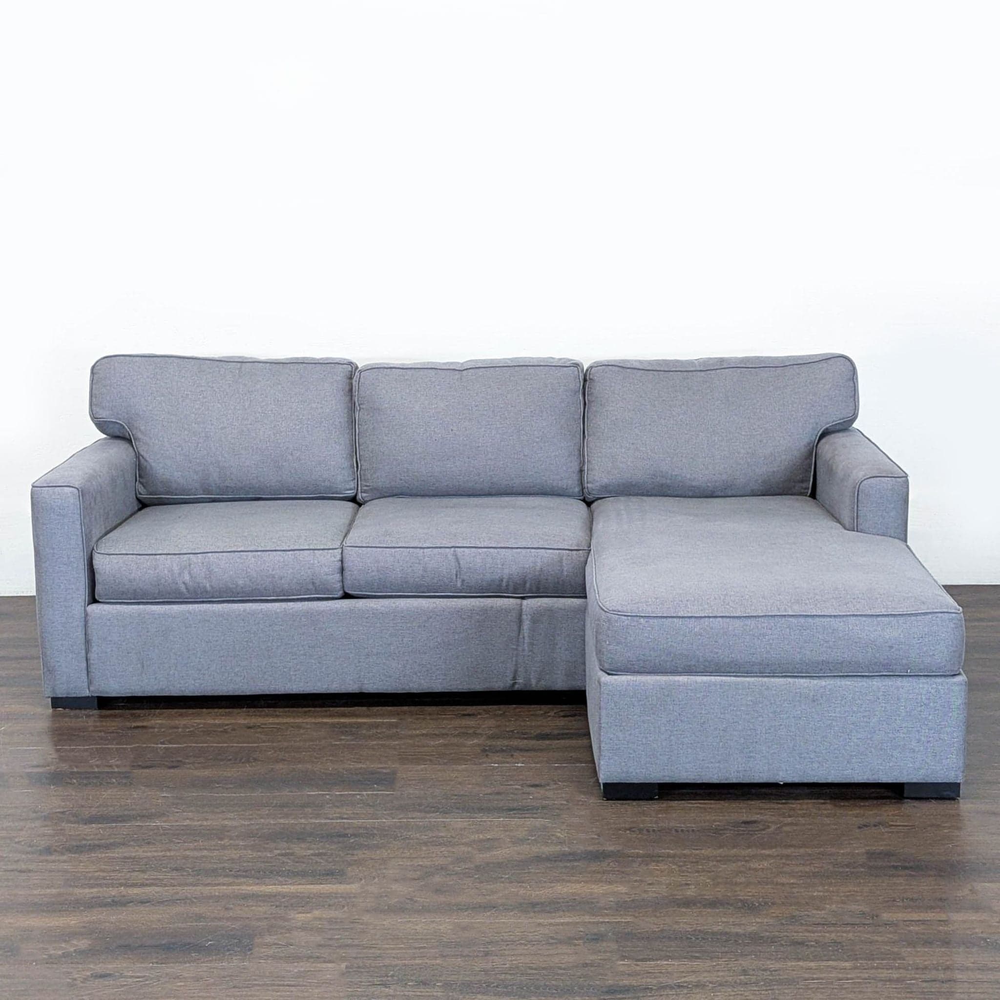 Jonathan Louis Gray Sectional Sleeper Sofa with Right Chaise - Image 1