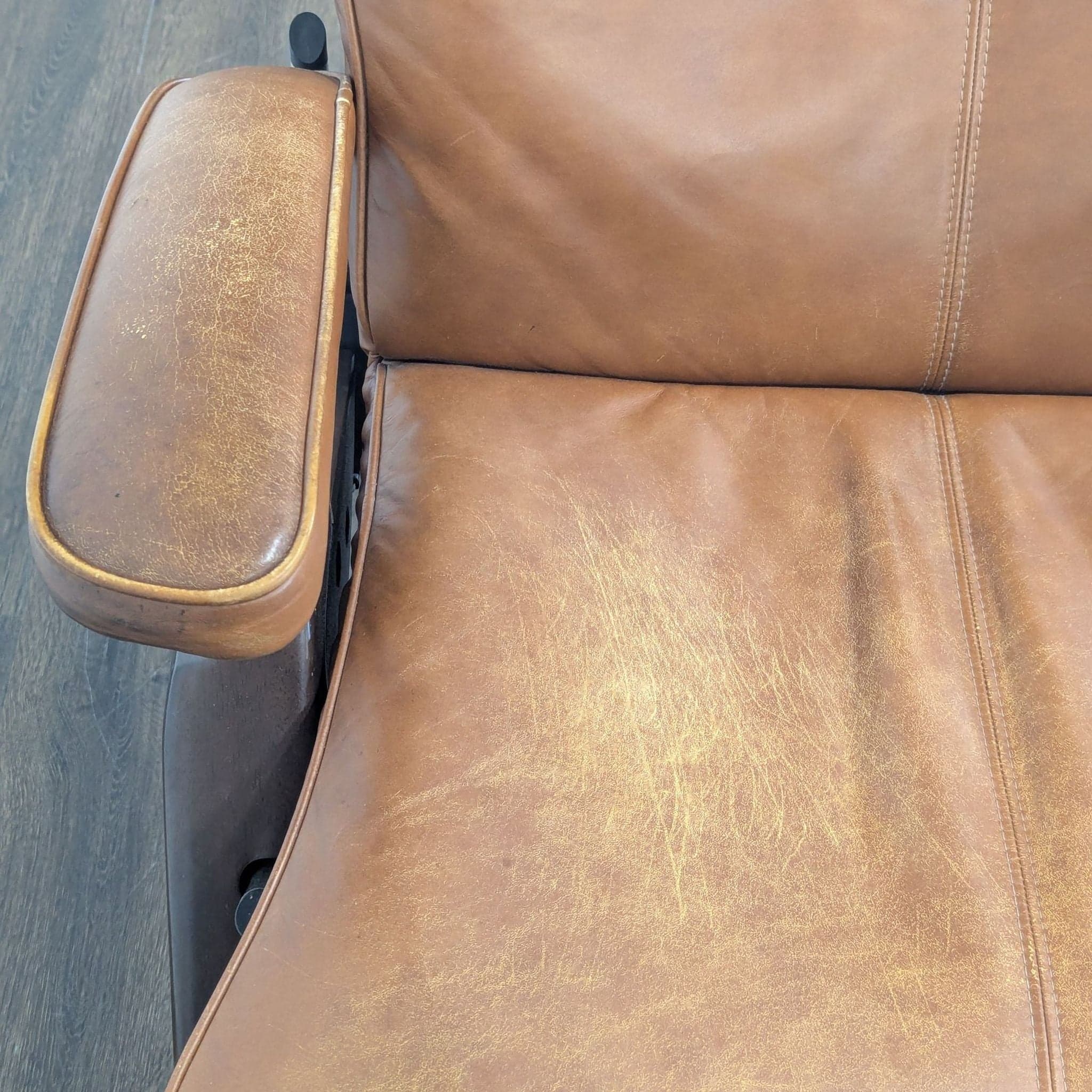 Human Touch PC-510 Brown Leather Electric Zero Gravity Recliner Lounge Chair - Thumbnail 8