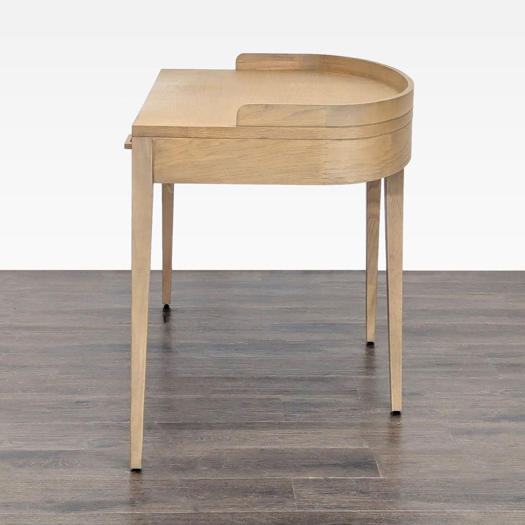 Four Hands Armstrong Modern Light Wood Desk with Two Drawers and Raised Back Edge - Thumbnail 7