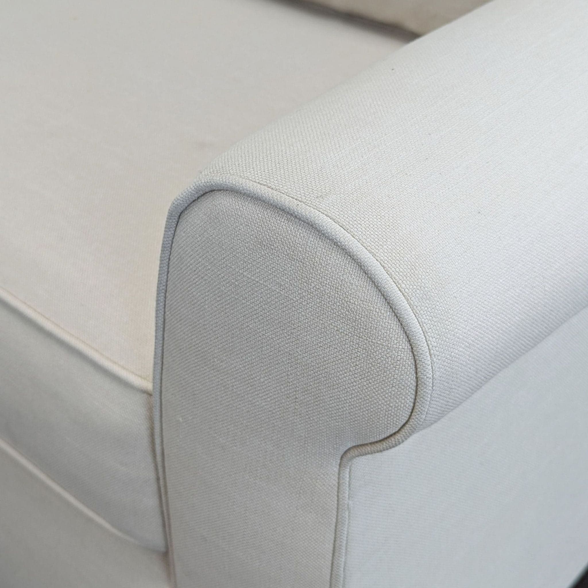 Pottery Barn Buchanan 3-Seat Beige Sofa with Rolled Arms - Thumbnail 10