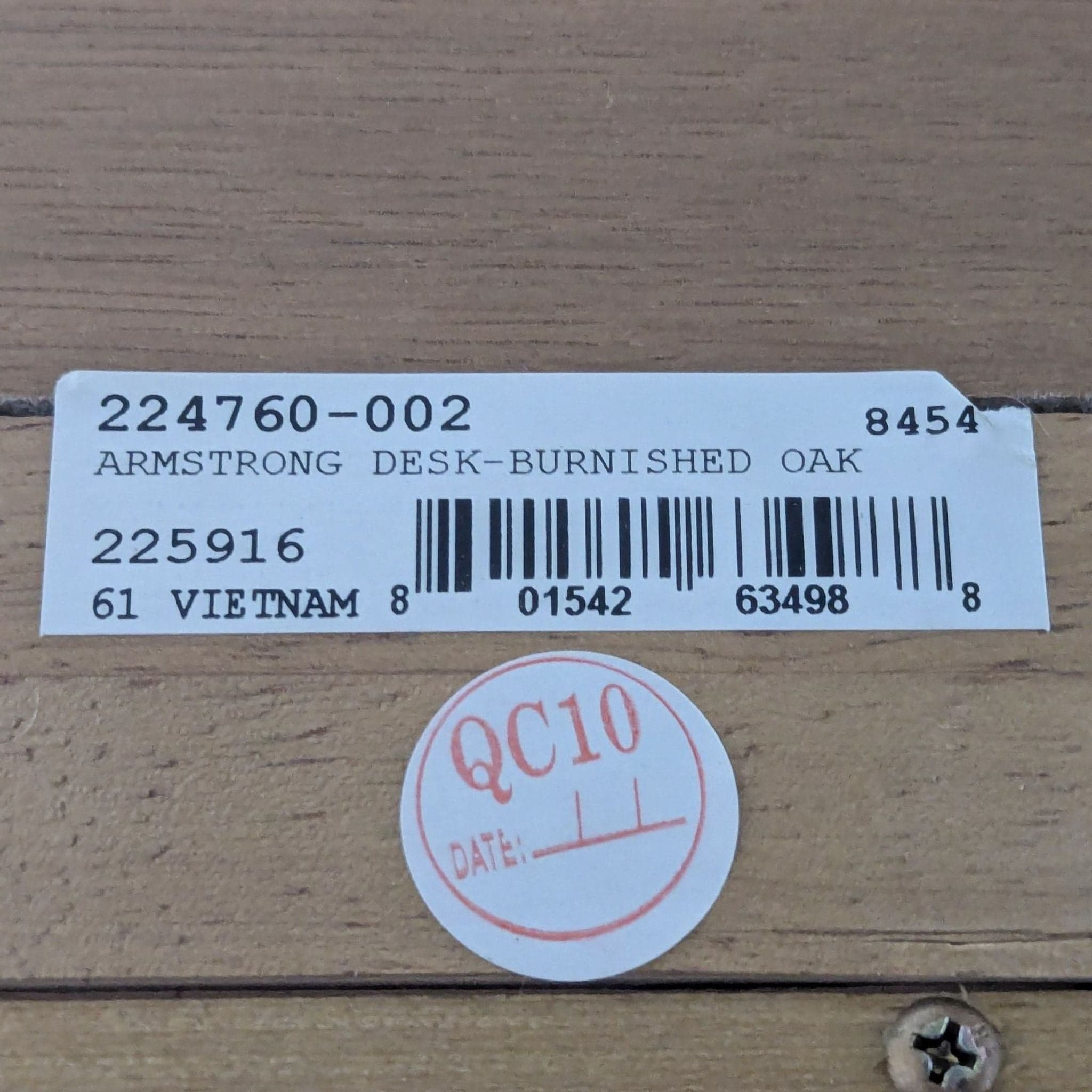 Four Hands Armstrong Modern Light Wood Desk with Two Drawers and Raised Back Edge - Thumbnail 13