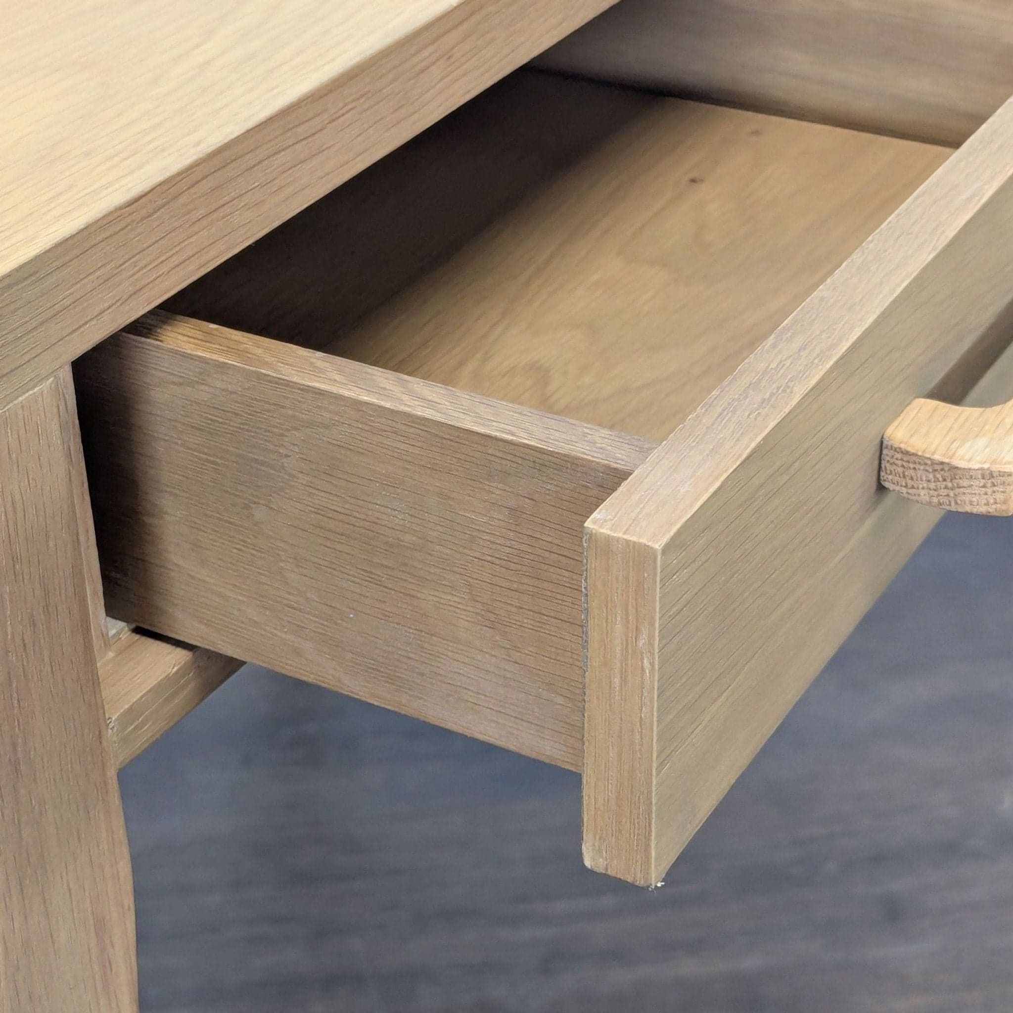 Four Hands Armstrong Modern Light Wood Desk with Two Drawers and Raised Back Edge - Thumbnail 8