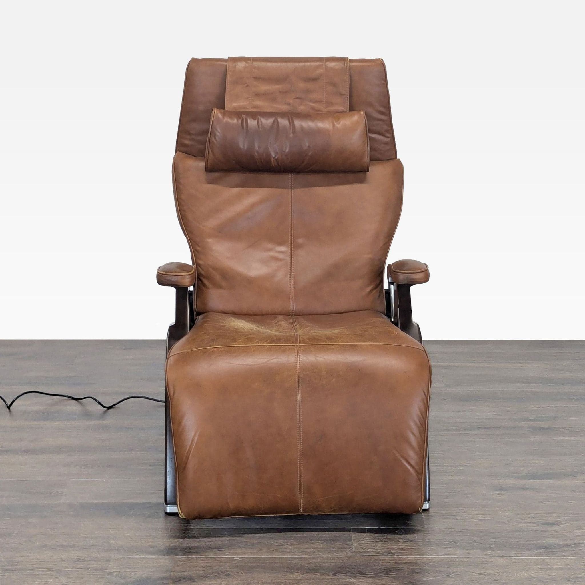 Human Touch PC-510 Brown Leather Electric Zero Gravity Recliner Lounge Chair - Image 1