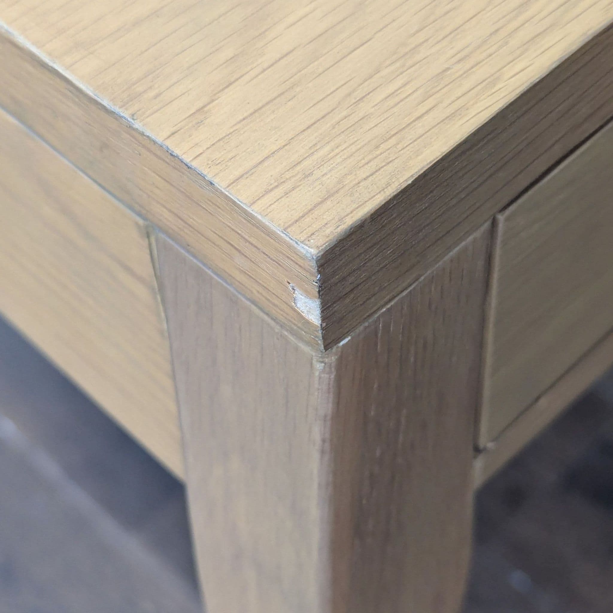 Four Hands Armstrong Modern Light Wood Desk with Two Drawers and Raised Back Edge - Thumbnail 10