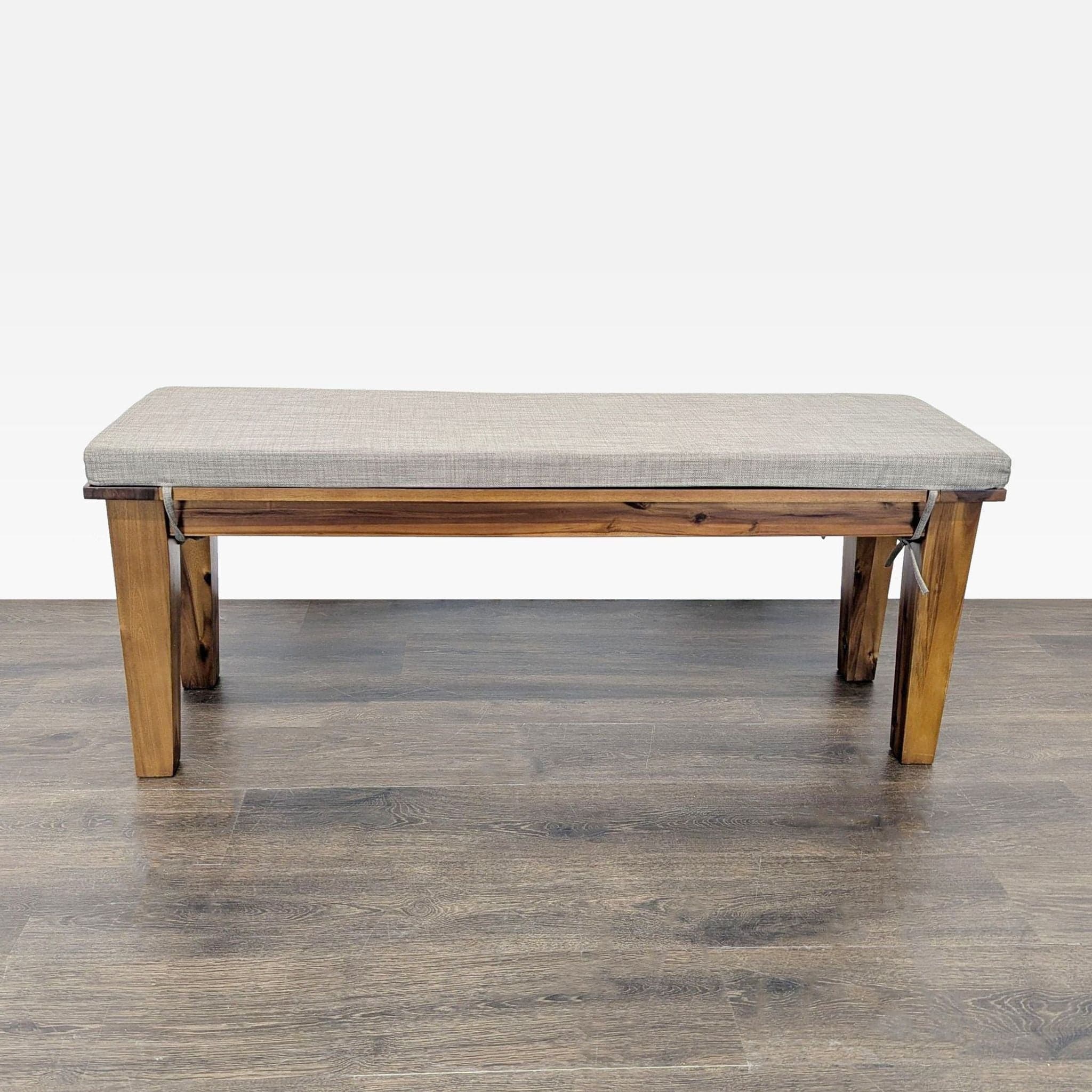 Terrace Living Company 6-Piece Wooden Dining Set with Bench and Cushioned Seats - Thumbnail 6