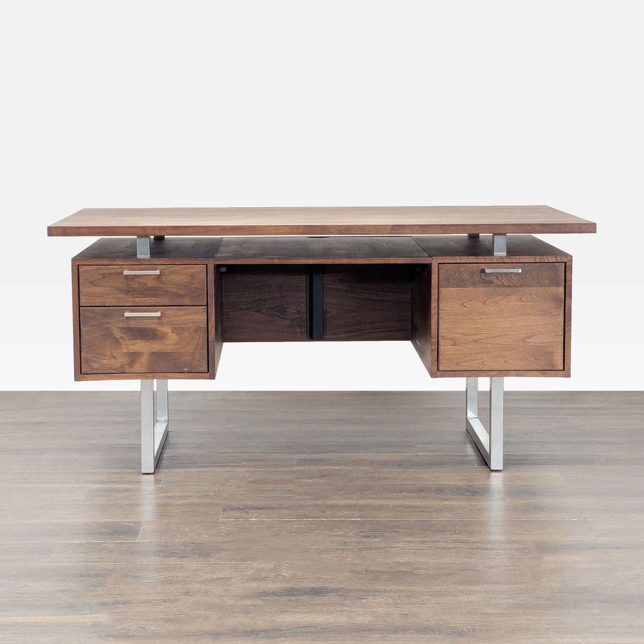 Crate and Barrel Clybourn Modern Executive Desk - Image 1