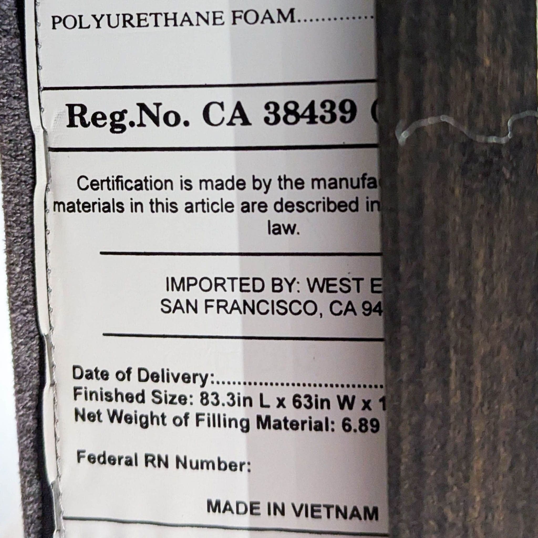 West Elm Modern Upholstered Bed Frame with Tufted Headboard - Queen Size - Thumbnail 11