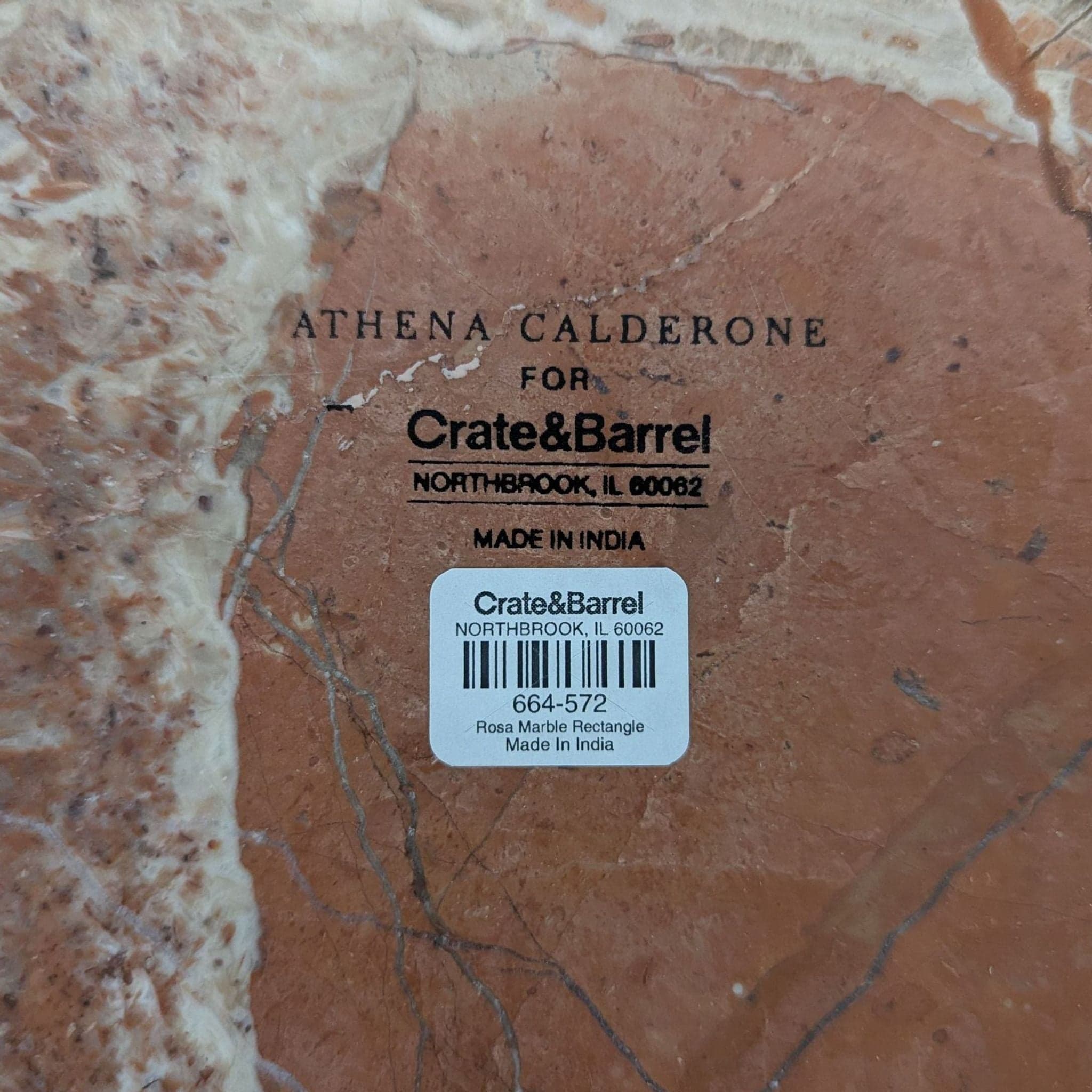 Crate & Barrel Althena Calderone Rectangular Marble Serving Board - Thumbnail 3