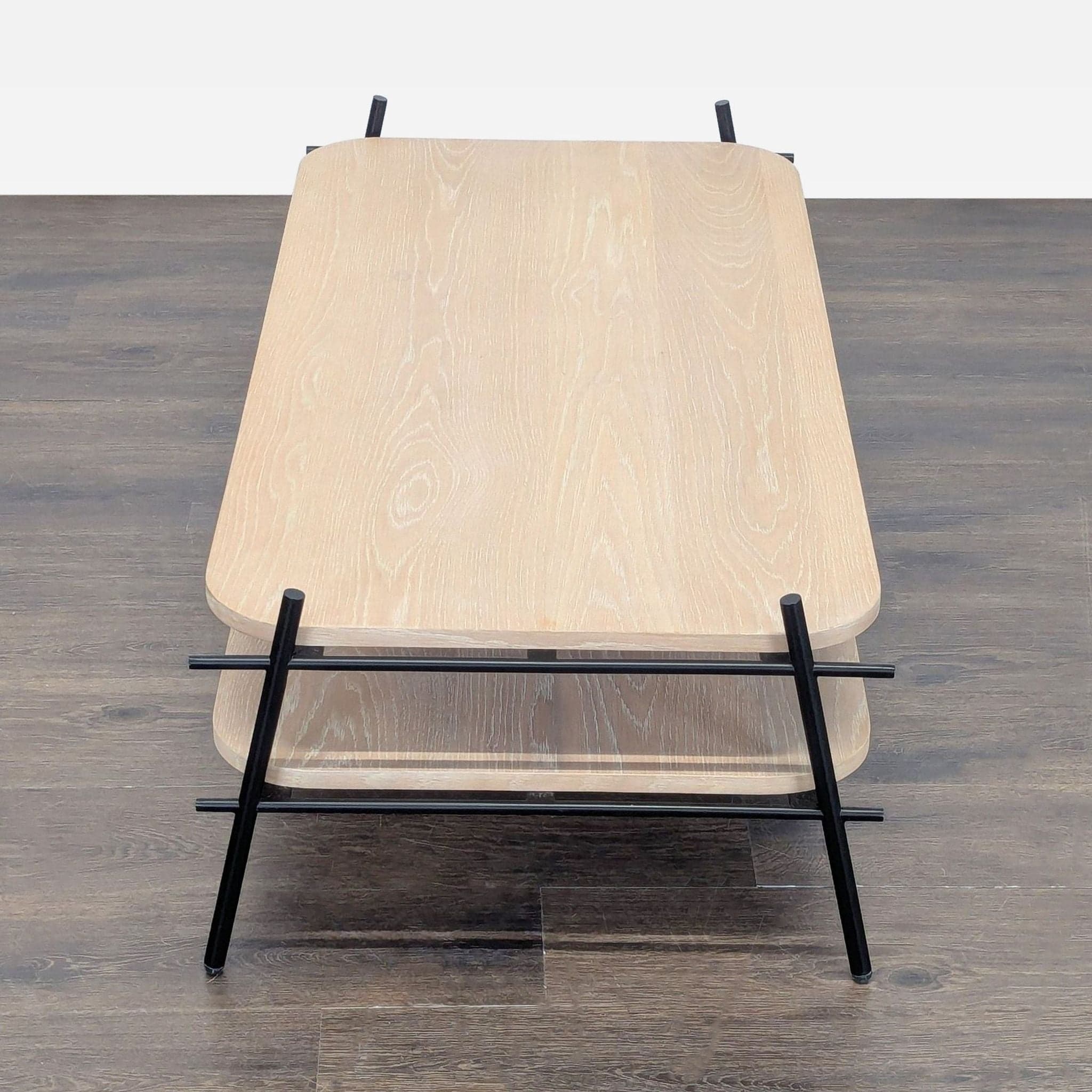 Two Tier Coffee Table on Metal Rod Frame - Thumbnail 3