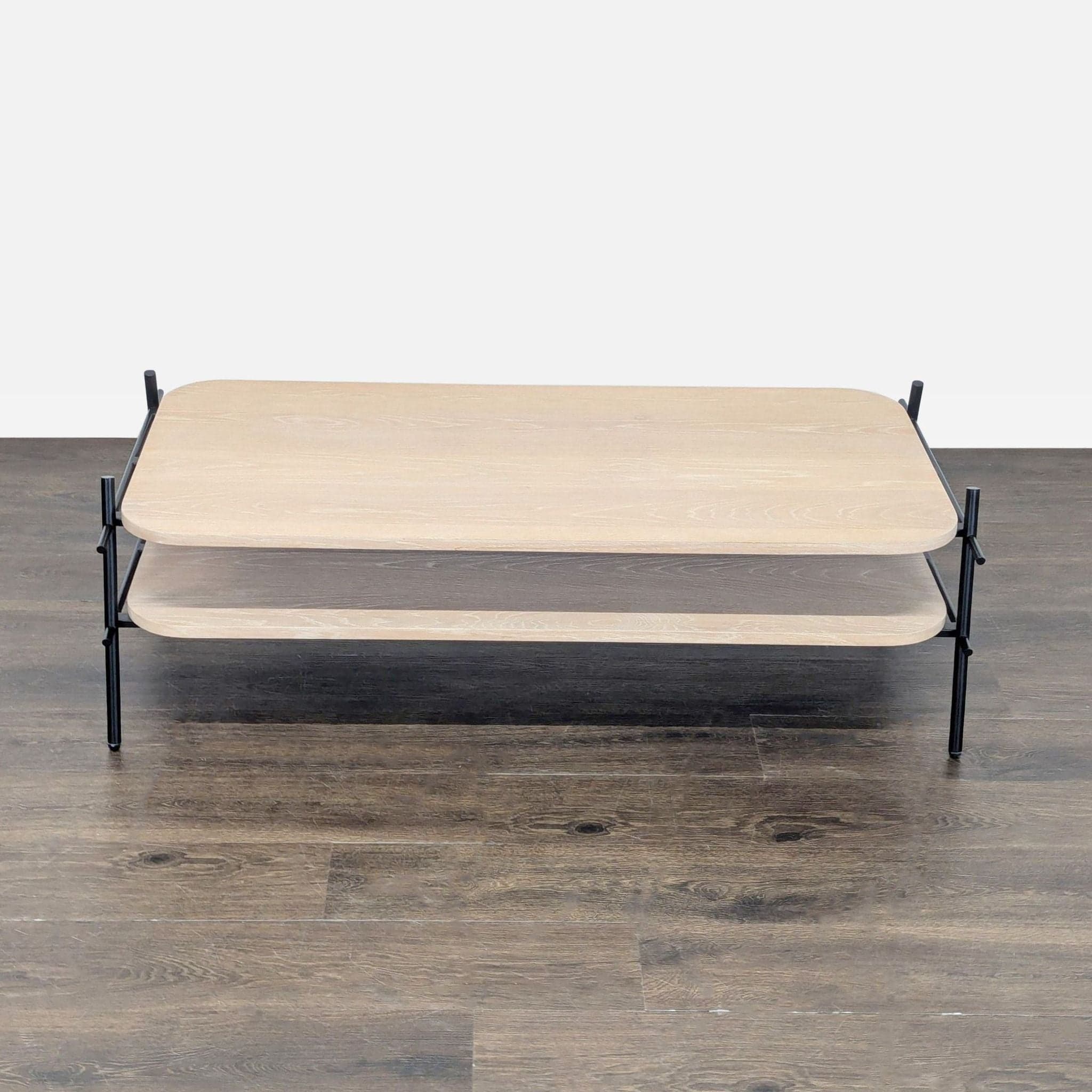 Two Tier Coffee Table on Metal Rod Frame - Thumbnail 6