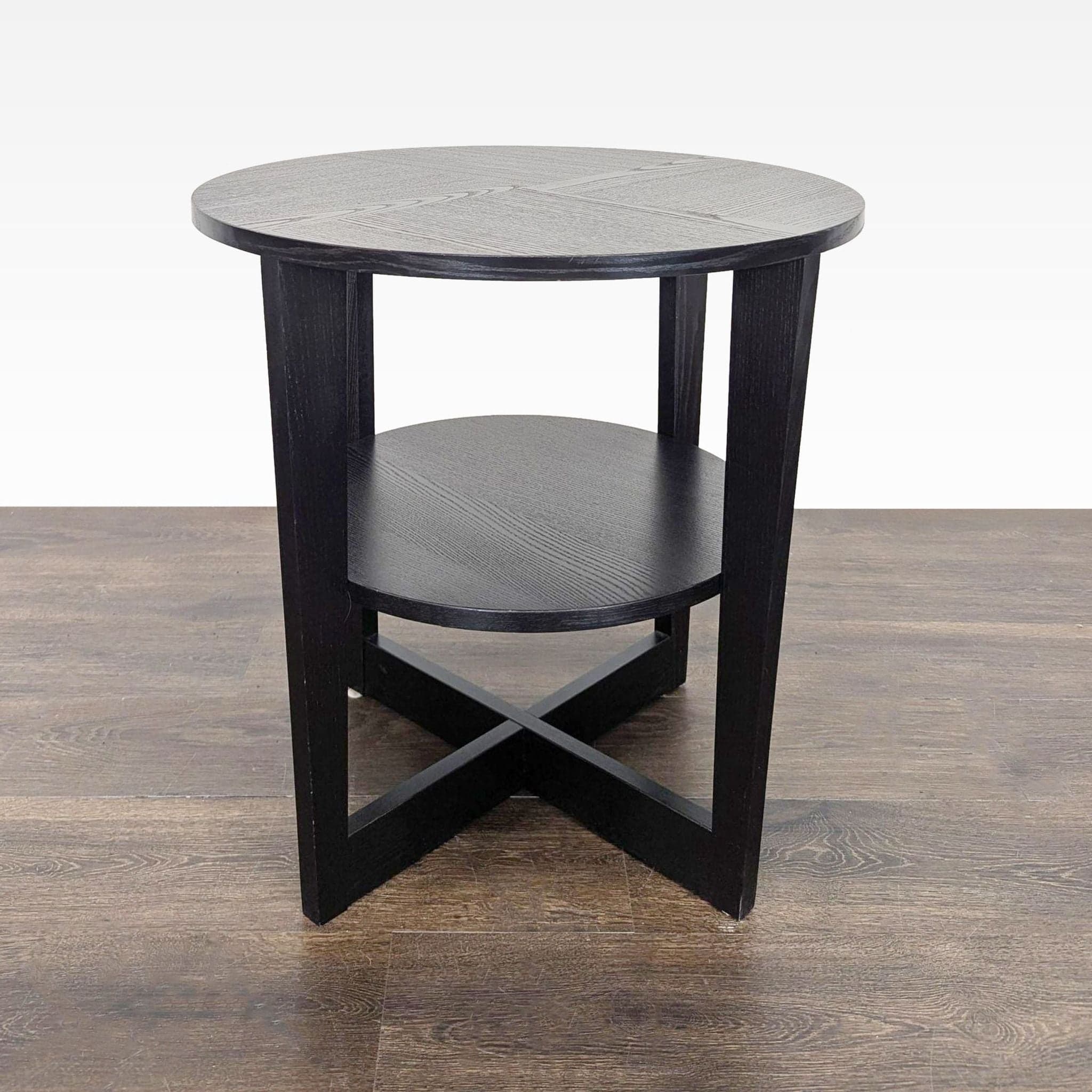 Wood End Table with Shelf - Image 1