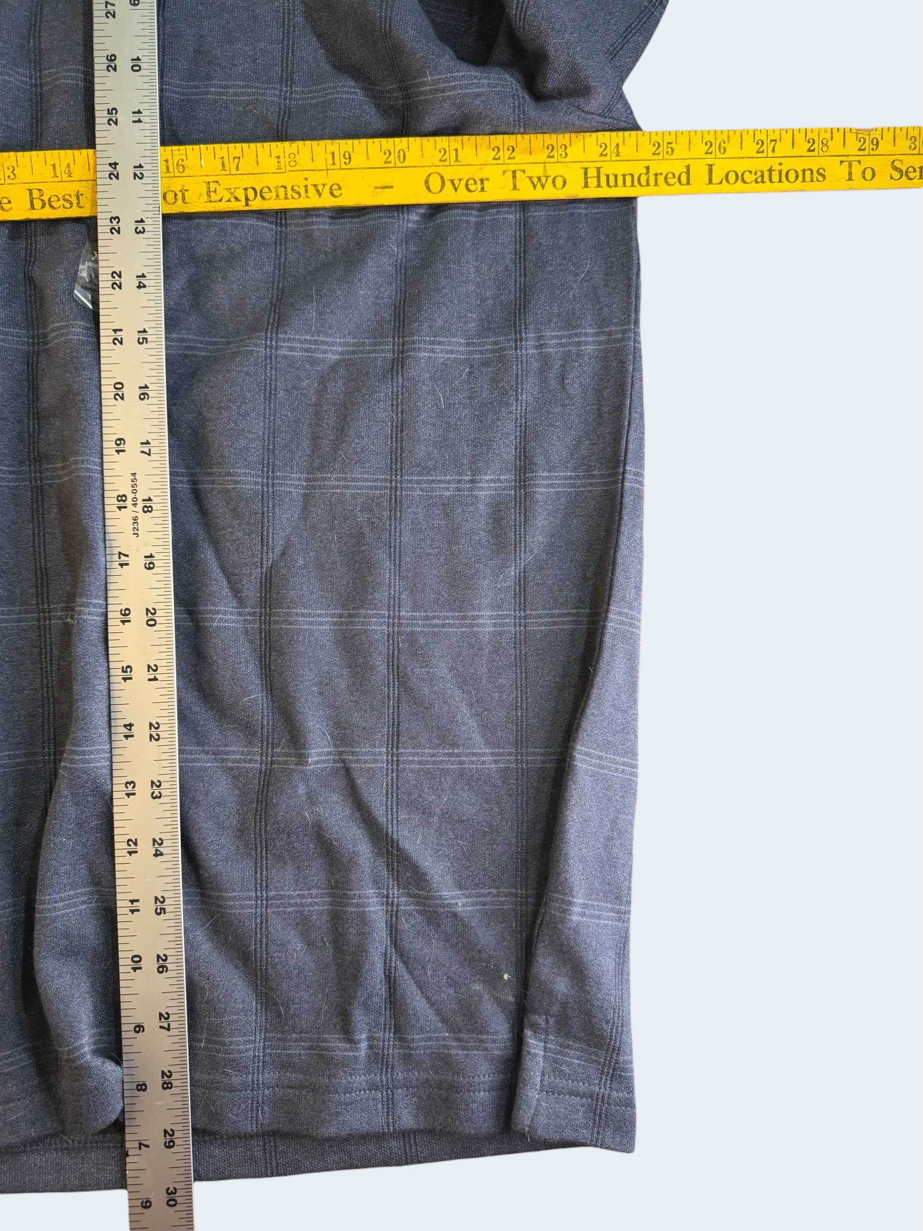 Van Heusen Men's XXL Long Sleeve Plaid Polo Shirt Gray 75% Cotton NWT Shirt - Thumbnail 4