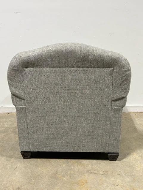 Ashley Sylewood Grey Linen Chair With Wooden Detail And Ottoman - Thumbnail 4