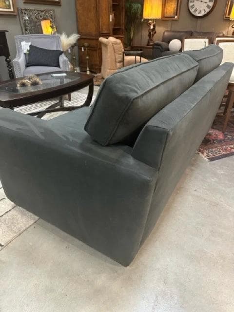 Pottery Barn Pearce Square Arm Sofa in Velvet Smoke - Thumbnail 3