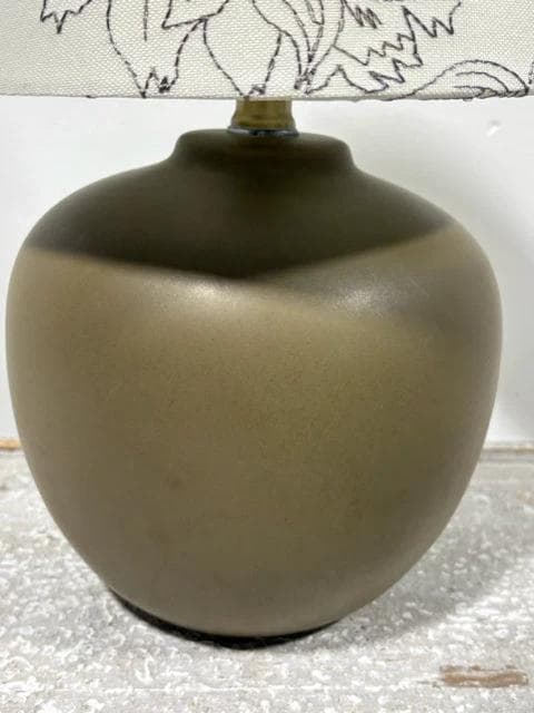 Taupe Embroidered Shade Table Lamp - Thumbnail 3