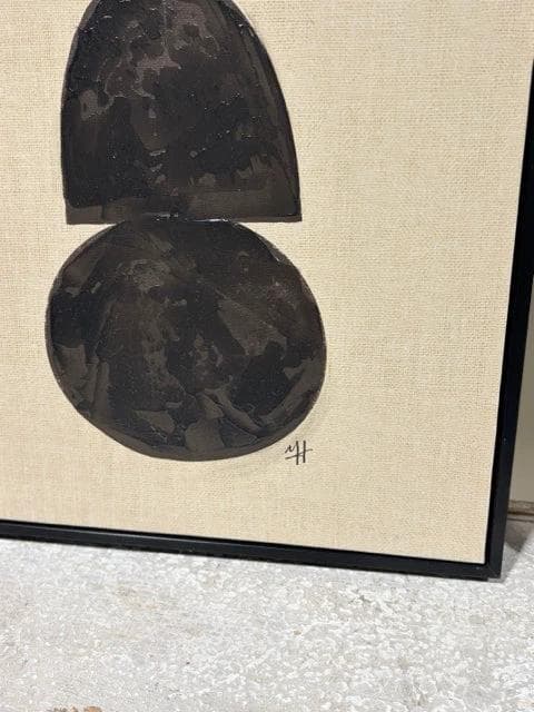 Black Shapes II in Black Frame Wall Art - Thumbnail 2