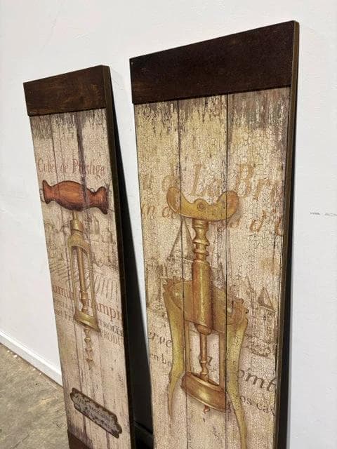 Set Of 2 Wooden Wine Wall Decor - Thumbnail 2