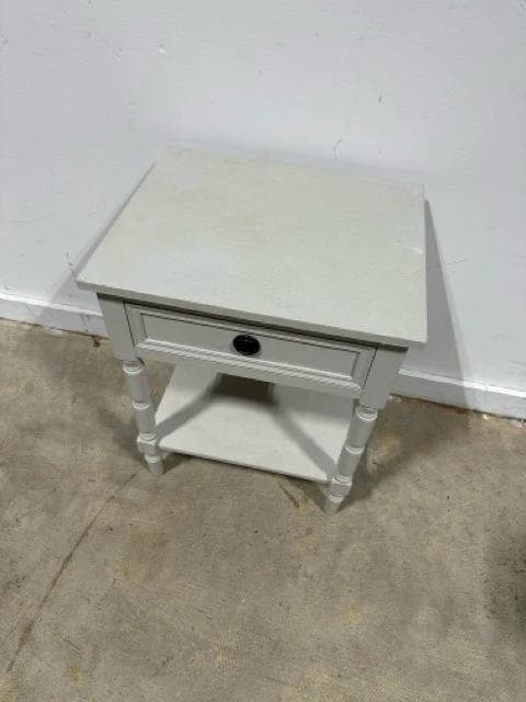 Dove Grey 1 Drawer End Table - Thumbnail 2
