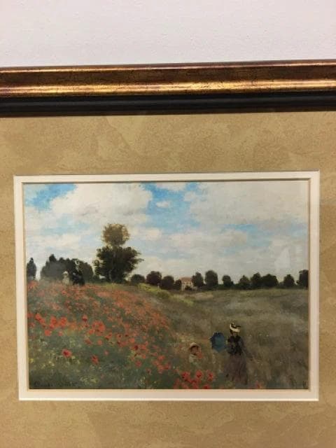 Lady with Umbrella in Poppy Field Art - Thumbnail 2