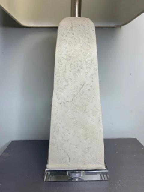*NEW* Cream Stone Base Table Lamp with Cream Shade - Thumbnail 3