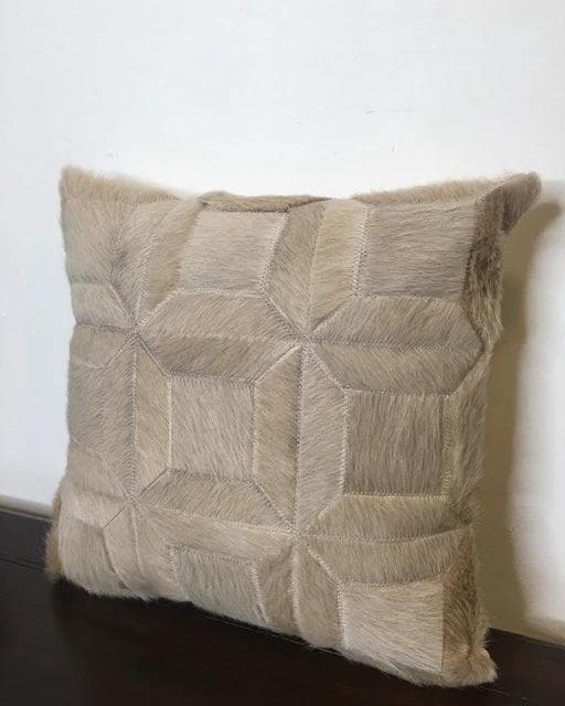 Cream Hide Pillow - Image 1
