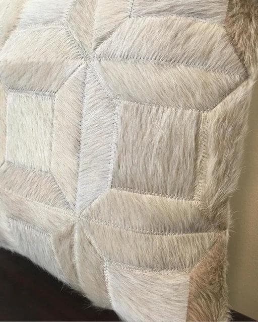 Cream Hide Pillow - Thumbnail 2